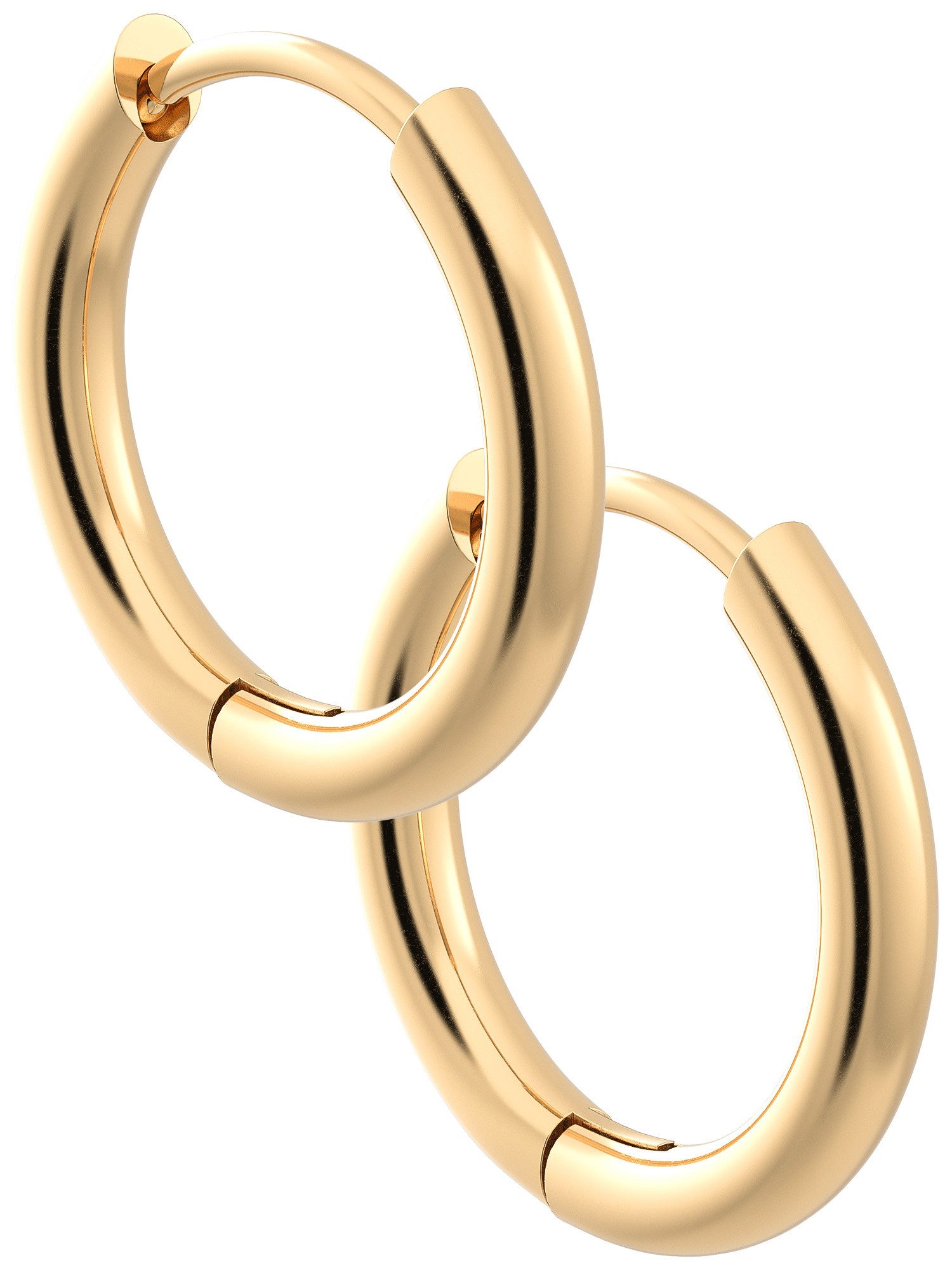 THIORA Creolen-Set Damen-Creolen „Aruba“ aus Edelstahl, 14/18/22 mm, 316L Edelstahl, wasserfest, hypoallergen & nickelfrei, poliert