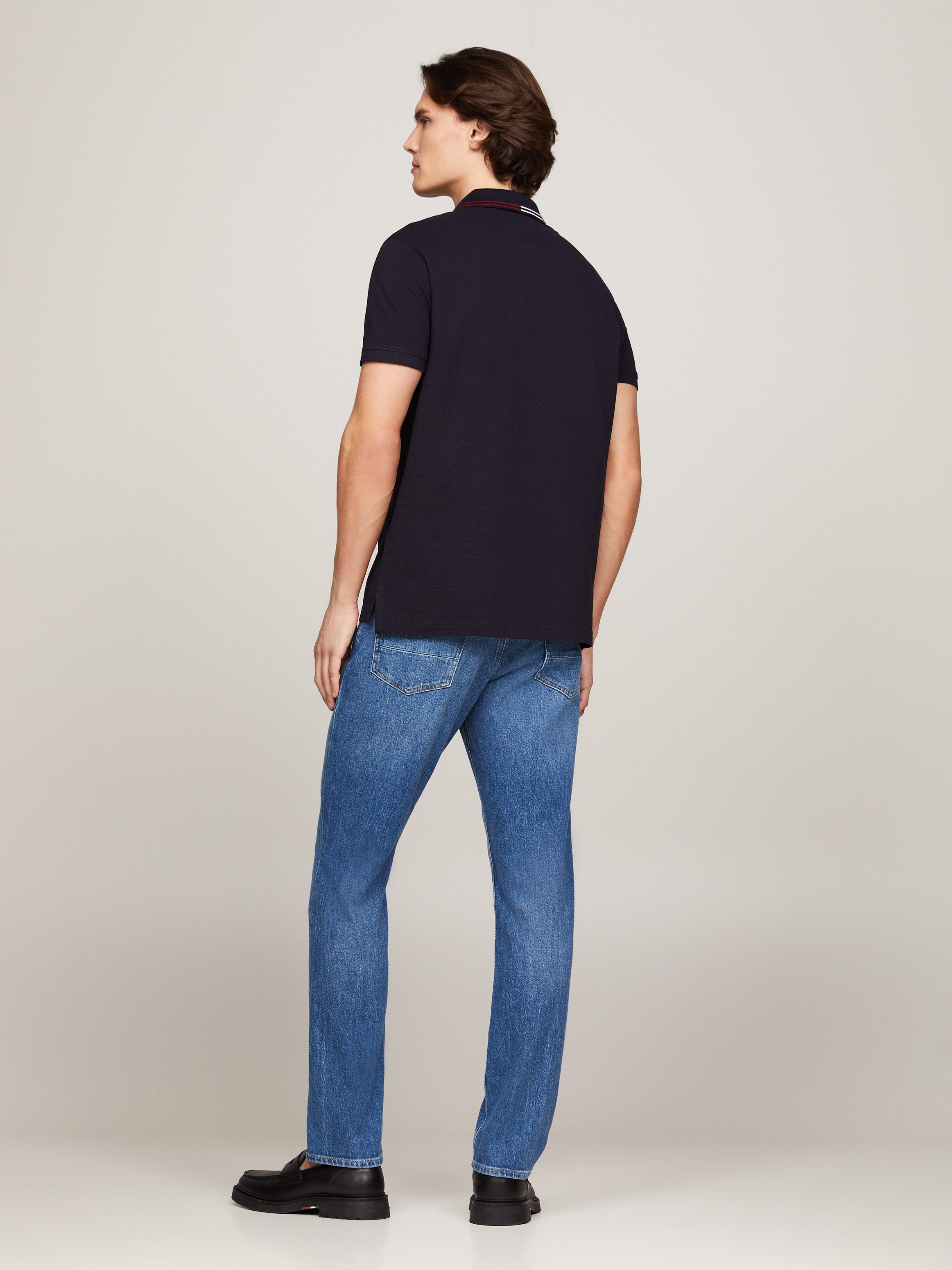 Tommy Hilfiger Poloshirt RWB ZIP PLACKET TIPPING REG POLO mit kontrastfarbenen Streifen am Kragen