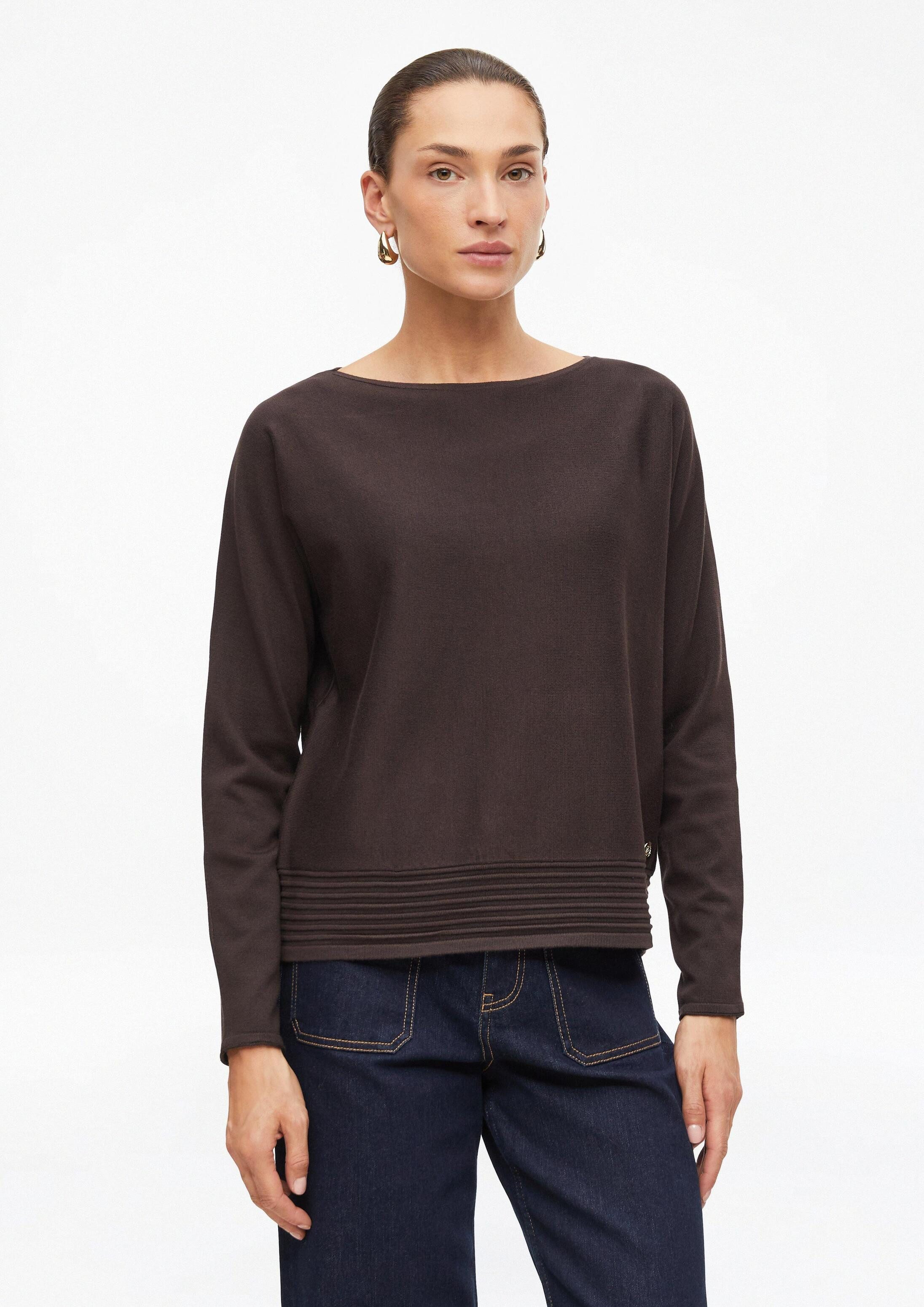 s.Oliver Longpullover Strickpullover Strickpullover mit U-Boot-Ausschnitt im Relaxed Fit