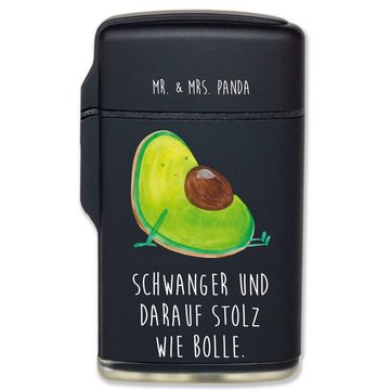 Mr. & Mrs. Panda Feuerzeug Avocado Schwangerschaft - Schwarz - Geschenk, Geburt, Liebe, Gesund, (1-St), Einzigartiges Design