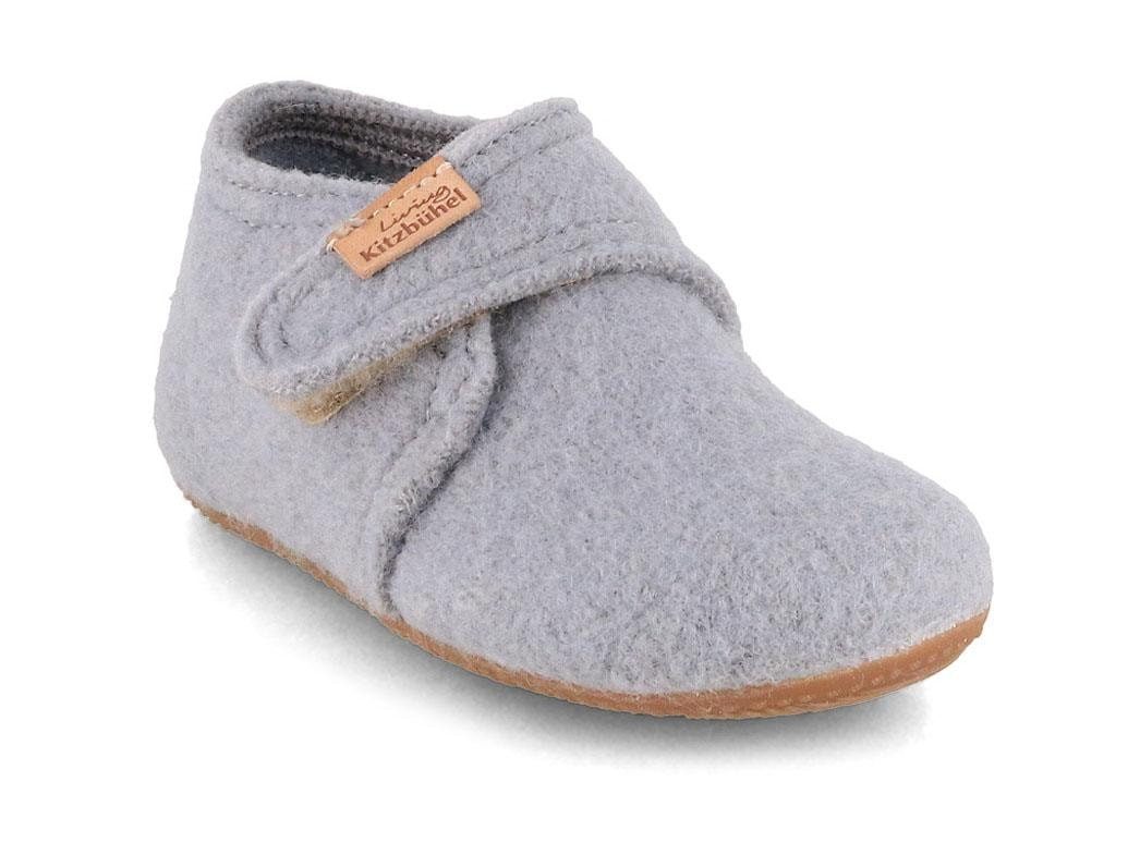 Baby Klettschuh Filz, nebel, jungen, mädchen, klettverschluss Hausschuh