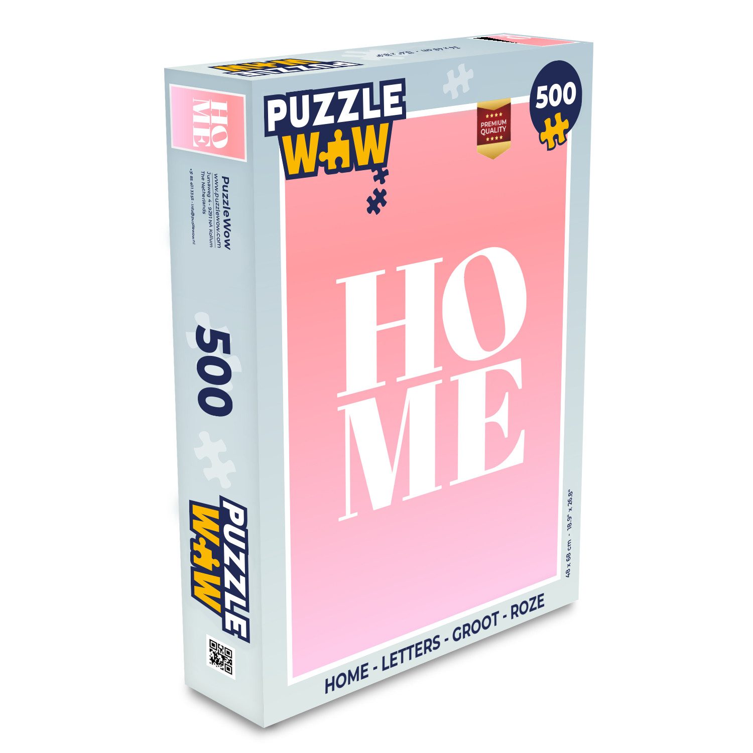 MuchoWow Puzzle Startseite - Buchstaben - Groß - Rosa, 500 Puzzleteile, Foto-Puzzle, Bilderrätsel, Puzzlespiele, Spielzeug