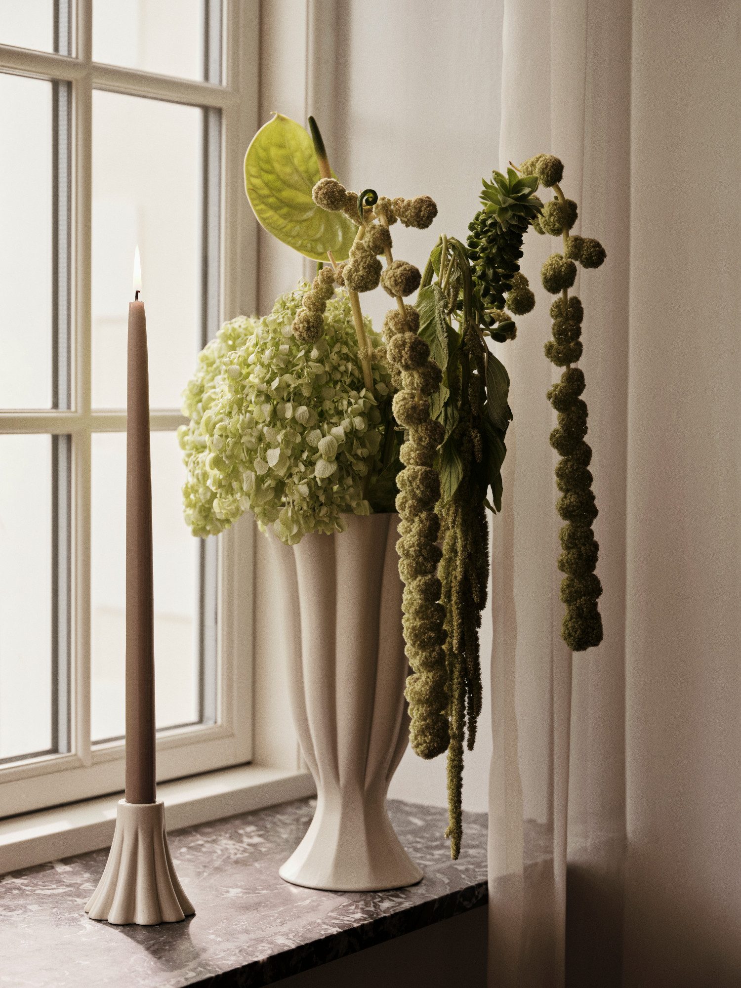 Broste Copenhagen Dekovase Broste Copenhagen Heli Vase Cream