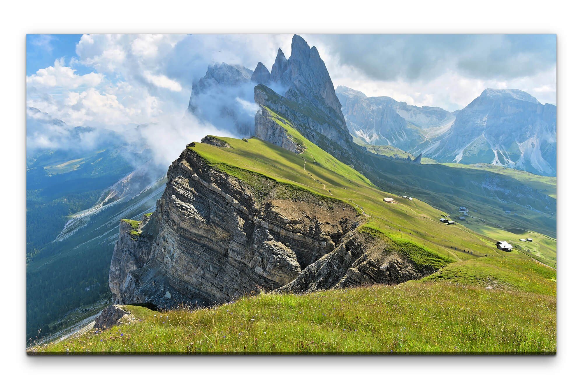 Leinwandbild Bilder XXL Gebirgszug Italien Wandbild auf Leinwand