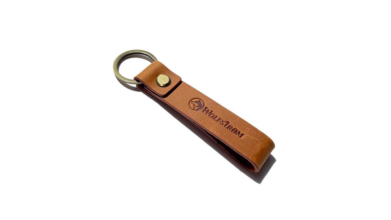 Wolfstrøm Брелки Echt-Leder mini - 'Keyla' - 12 cm (inkl. Geschenkbox, Design in Germany), Stabiler Schlüsselring, Echt-Leder