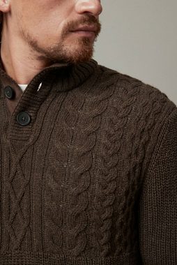 Next Troyer Regular Zopfmusterpullover mit Knopfleiste (1-tlg)