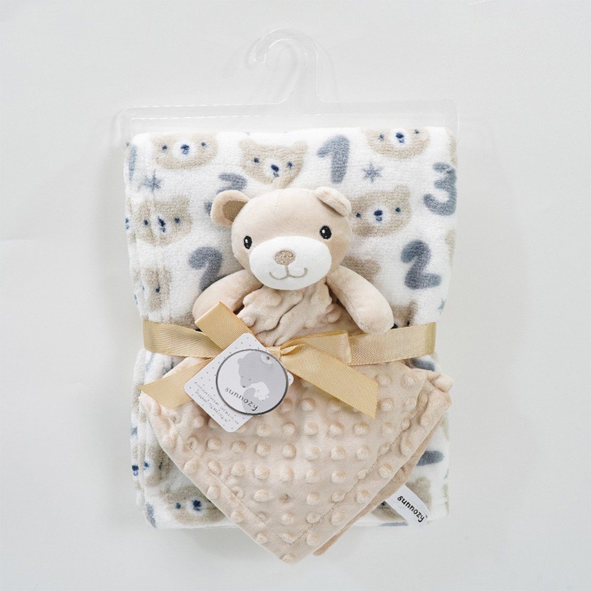 Babydecke XDeer, Geschenk Mädchen, Baby khaki Trösterchen Babydecke Junge inklusive Geschenkset