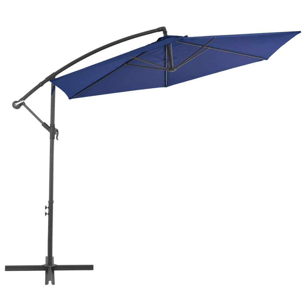 Thumbnail - furnicato Sonnenschirm Ampelschirm mit Aluminium-Mast 300 cm Blau, LxB: 300x100 cm