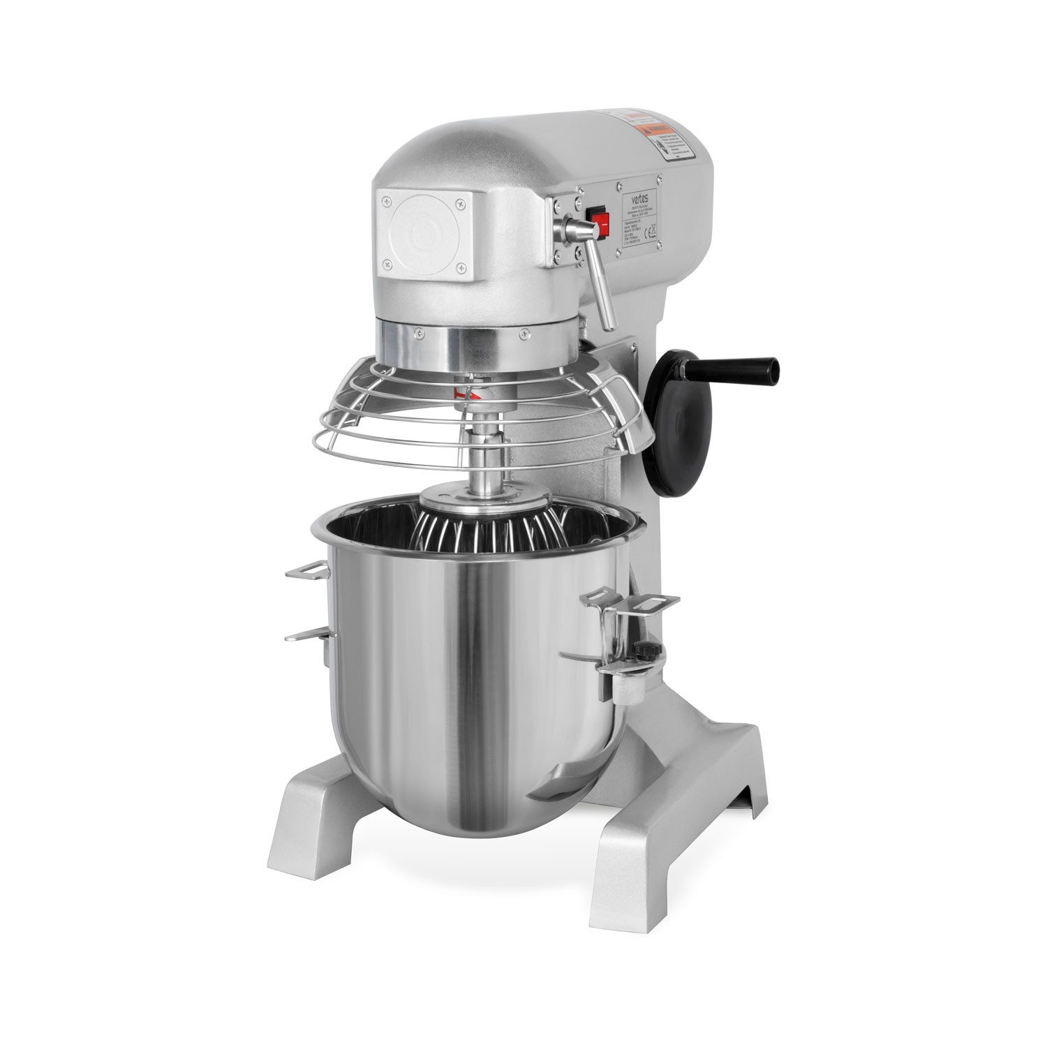 vertes Küchenmaschine, 370 W, 20 l Schüssel, Edelstahl Rührschüssel, 2 Stufen 170 und 340 U/min