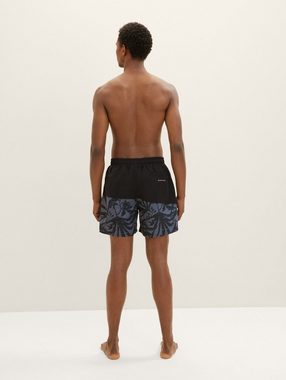 TOM TAILOR Badehose Badeshorts mit Palmenprint