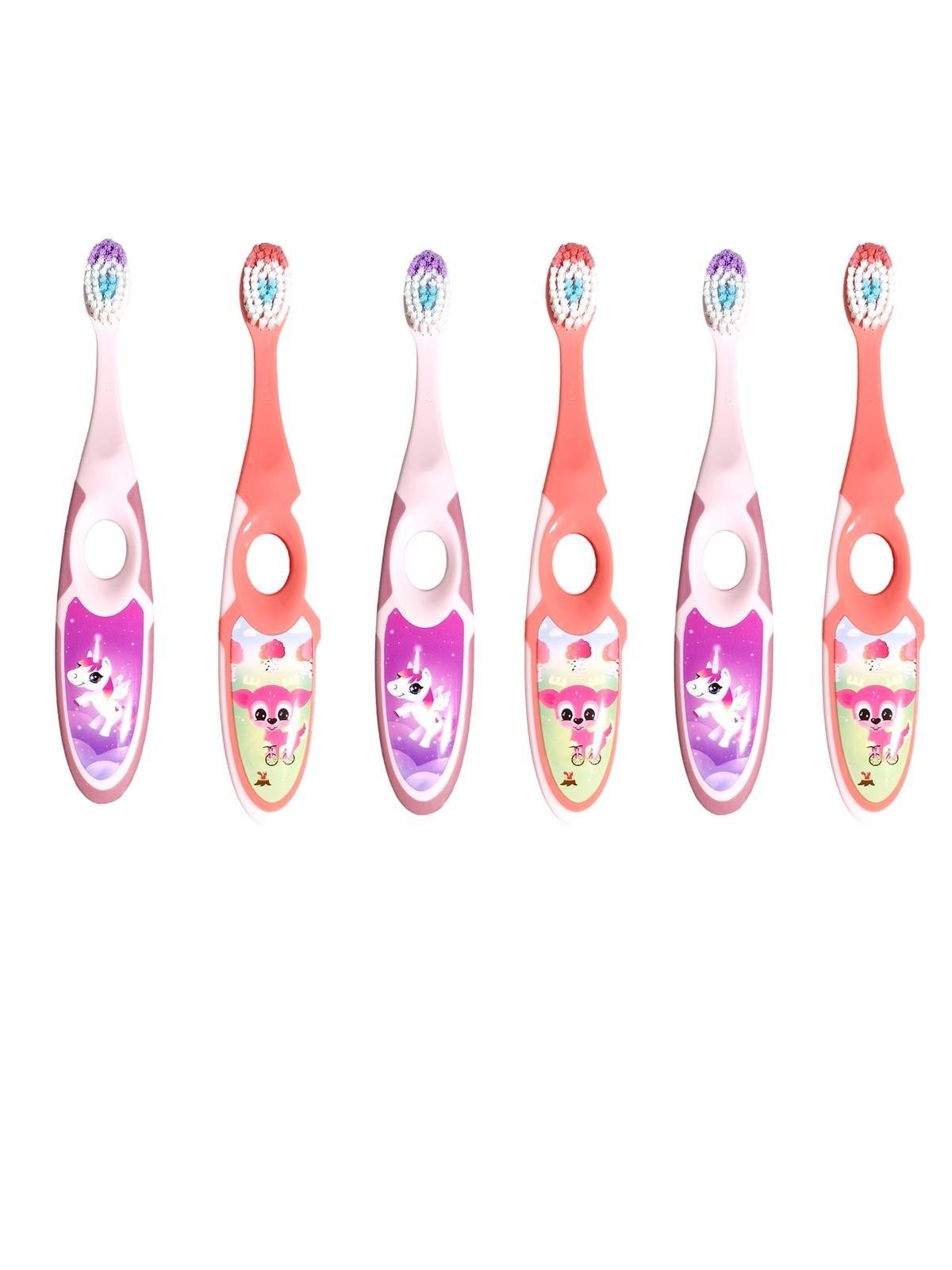 ORKLA Zahnbürste 6x Jordan Kinderzahnbürste 6-9 Jahre Step 3 - extra Mädchenfarben