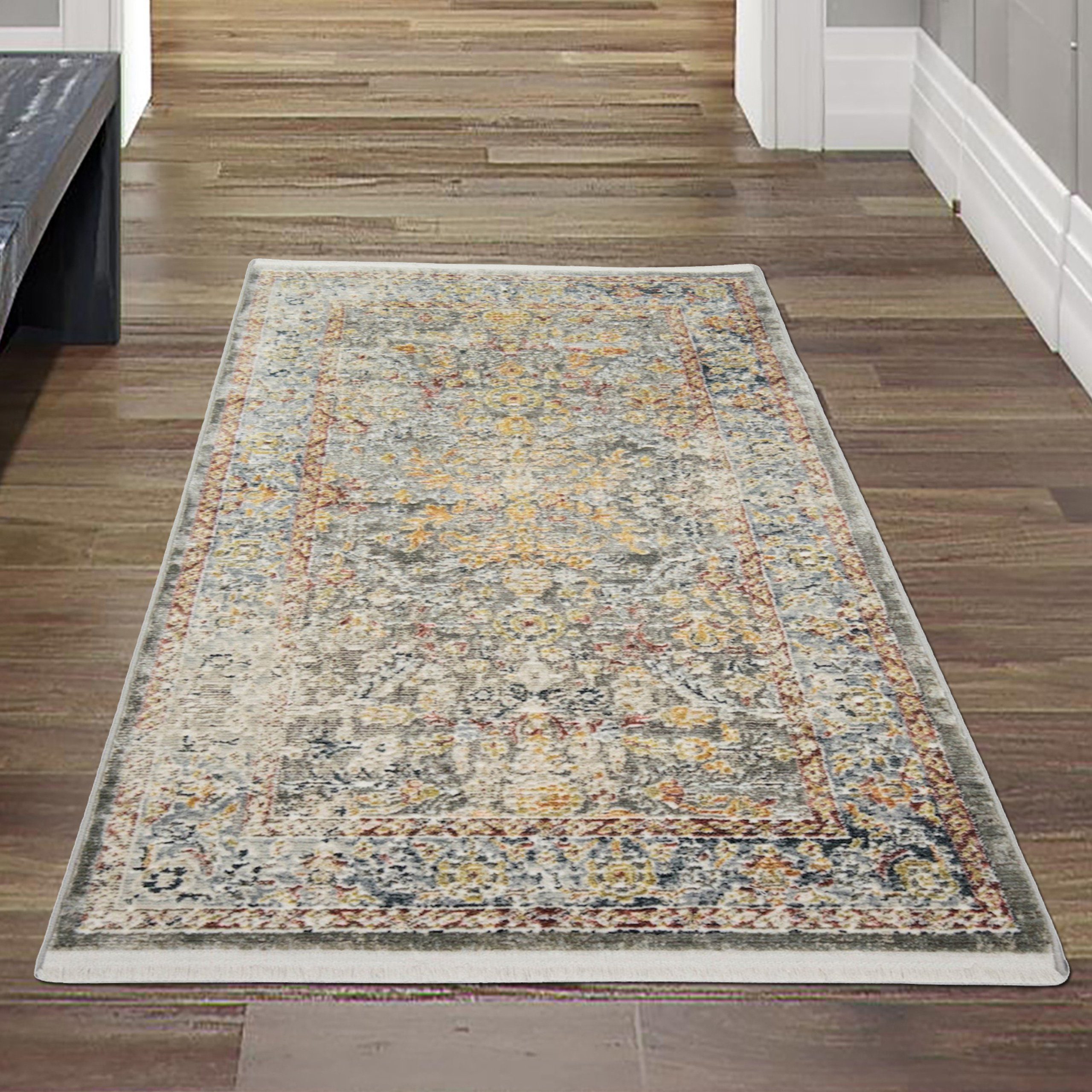 Teppich Eleganter Vintage Teppich orientalische Verzierungen mit Fransen  mehrfarbig, Teppich-Traum, rechteckig, Höhe: 7 mm