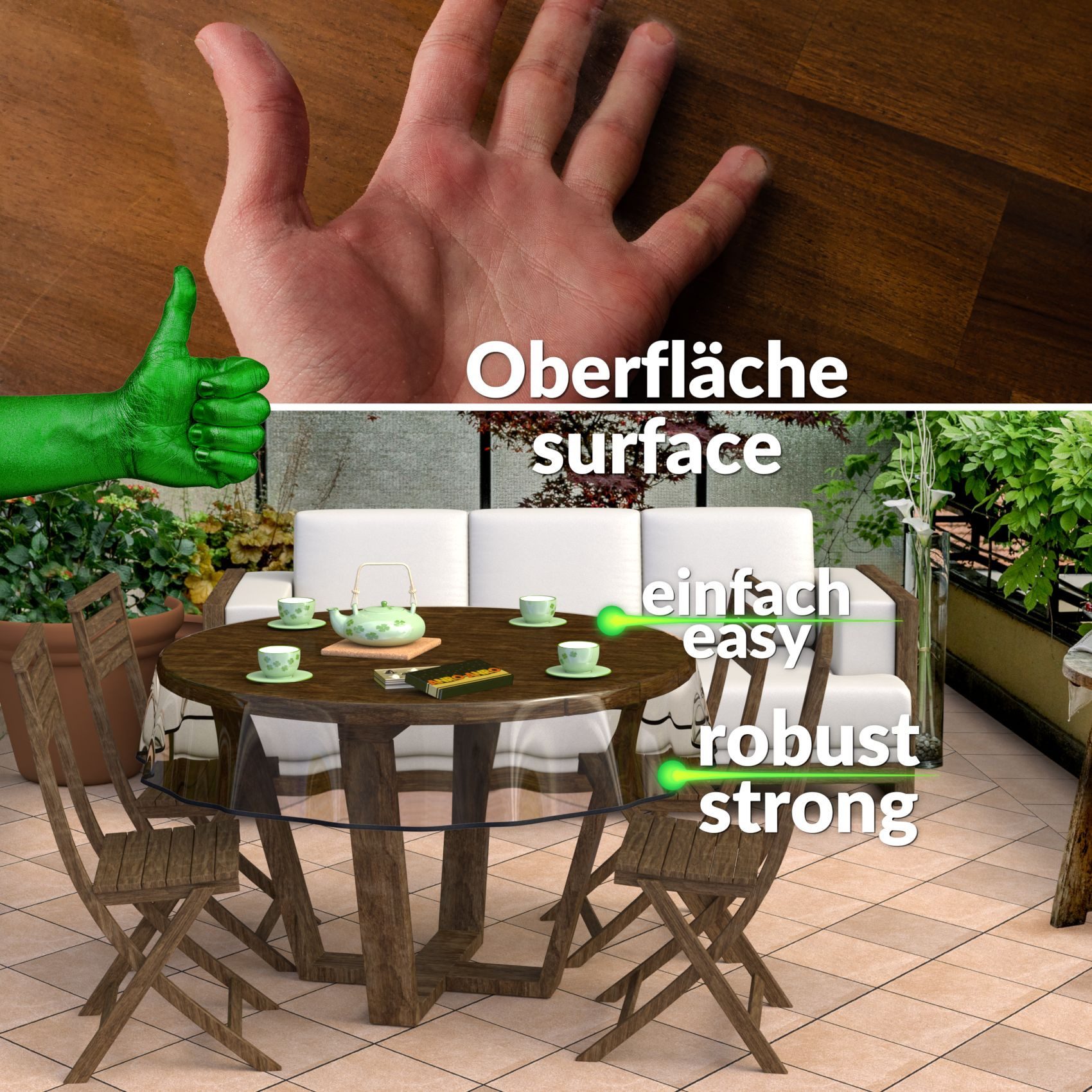 ANRO Tischdecke KLARA abwaschbar Tischfolie transparent Gartentischdecke 0,2mm (Einzelstück 1-tlg), wasserabweisend Durchsichtig Transparent Rund 100cm – Bild 4 von 5