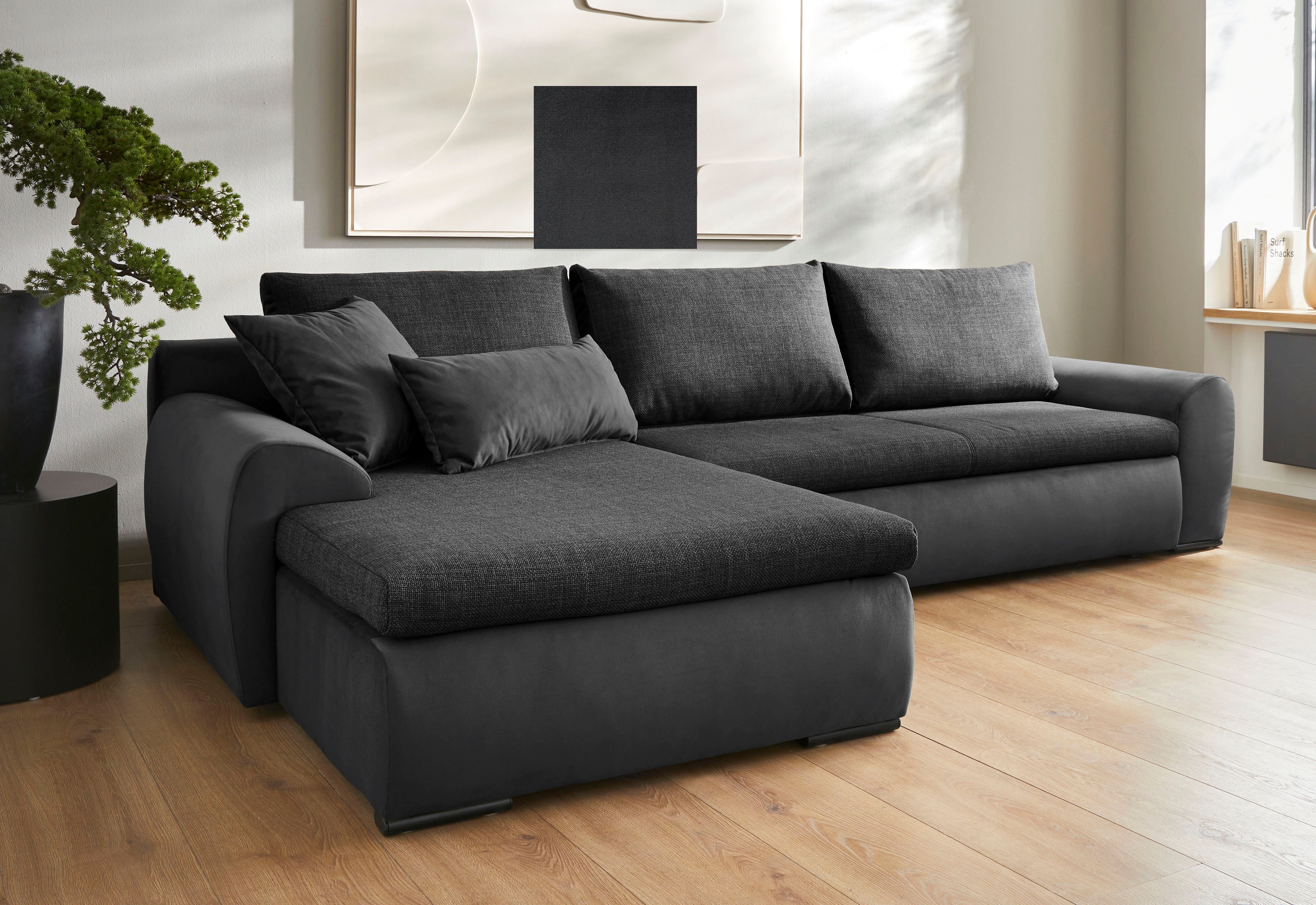 Home affaire Ecksofa Win, wahlweise mit Bettfunktion und Bettkasten | Ecksofas