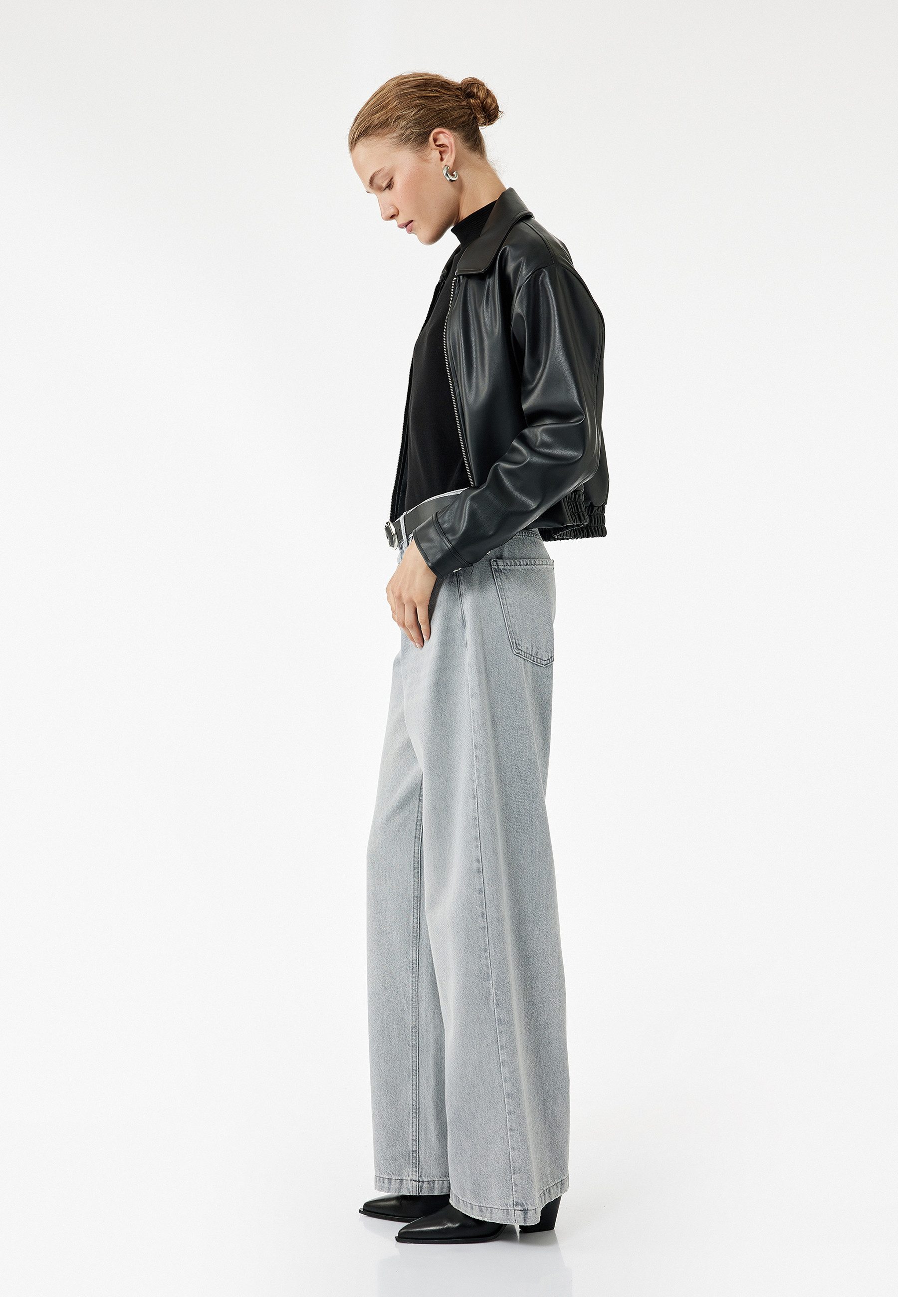 Koton Regular-fit-Jeans Koton Weite Baumwoll-Jeans