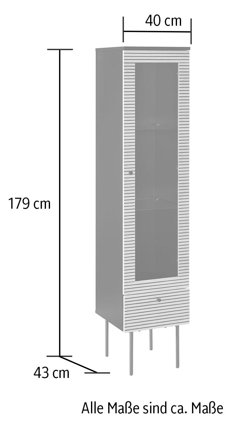 Eiche Vitrine Echtholzfurnier SalesFever