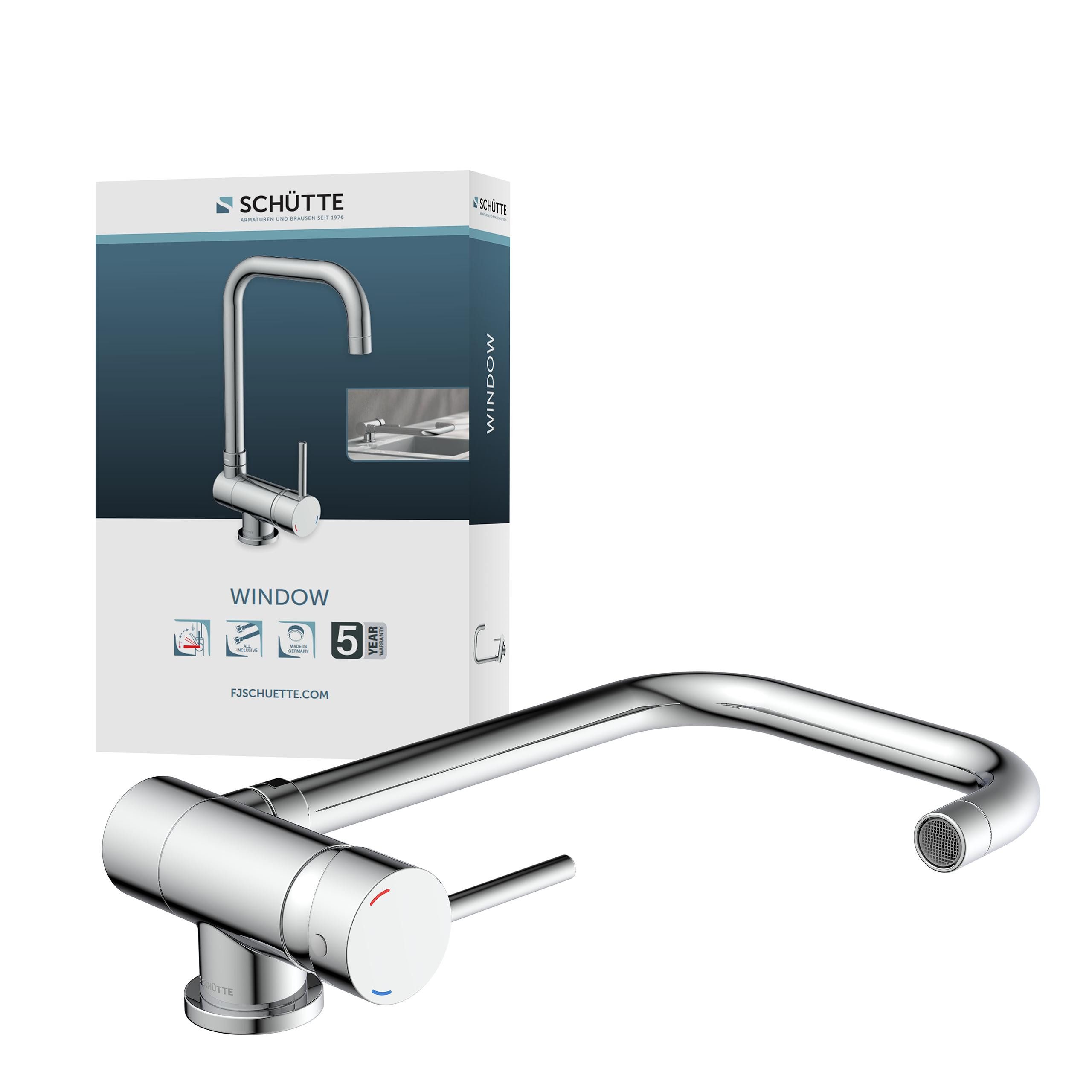 Schütte Spültischarmatur WINDOW Wasserhahn Unterfenstermontage, 360° schwen günstig online kaufen