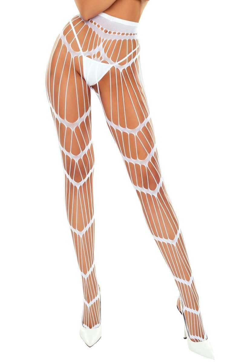 Passion Ouvert Strumpfhose Strumpfhose ouvert in weiß - one Size