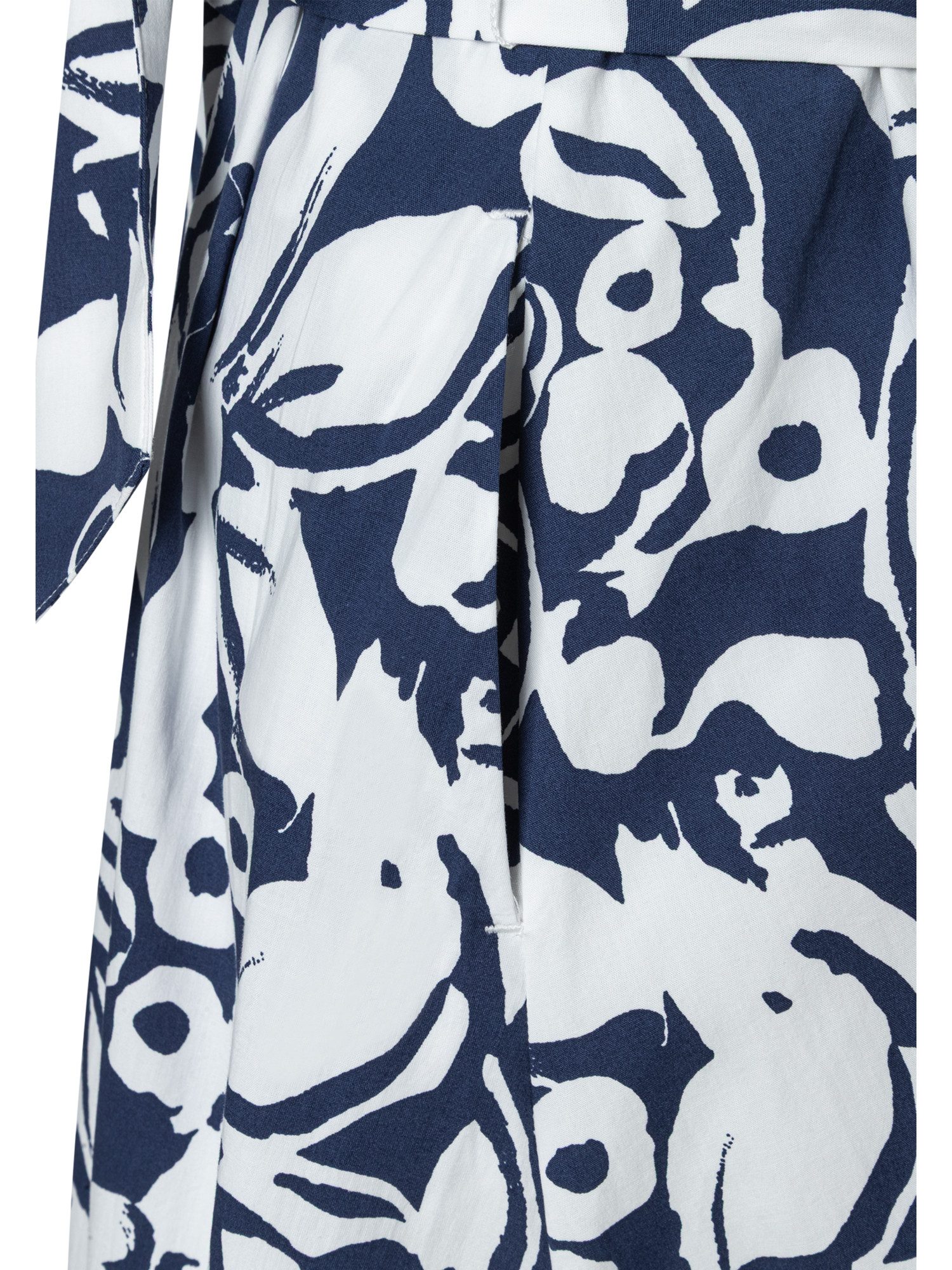 MORE&MORE Blusenkleid sommerliches 3/4 Arm-Kleid, Flowerprint