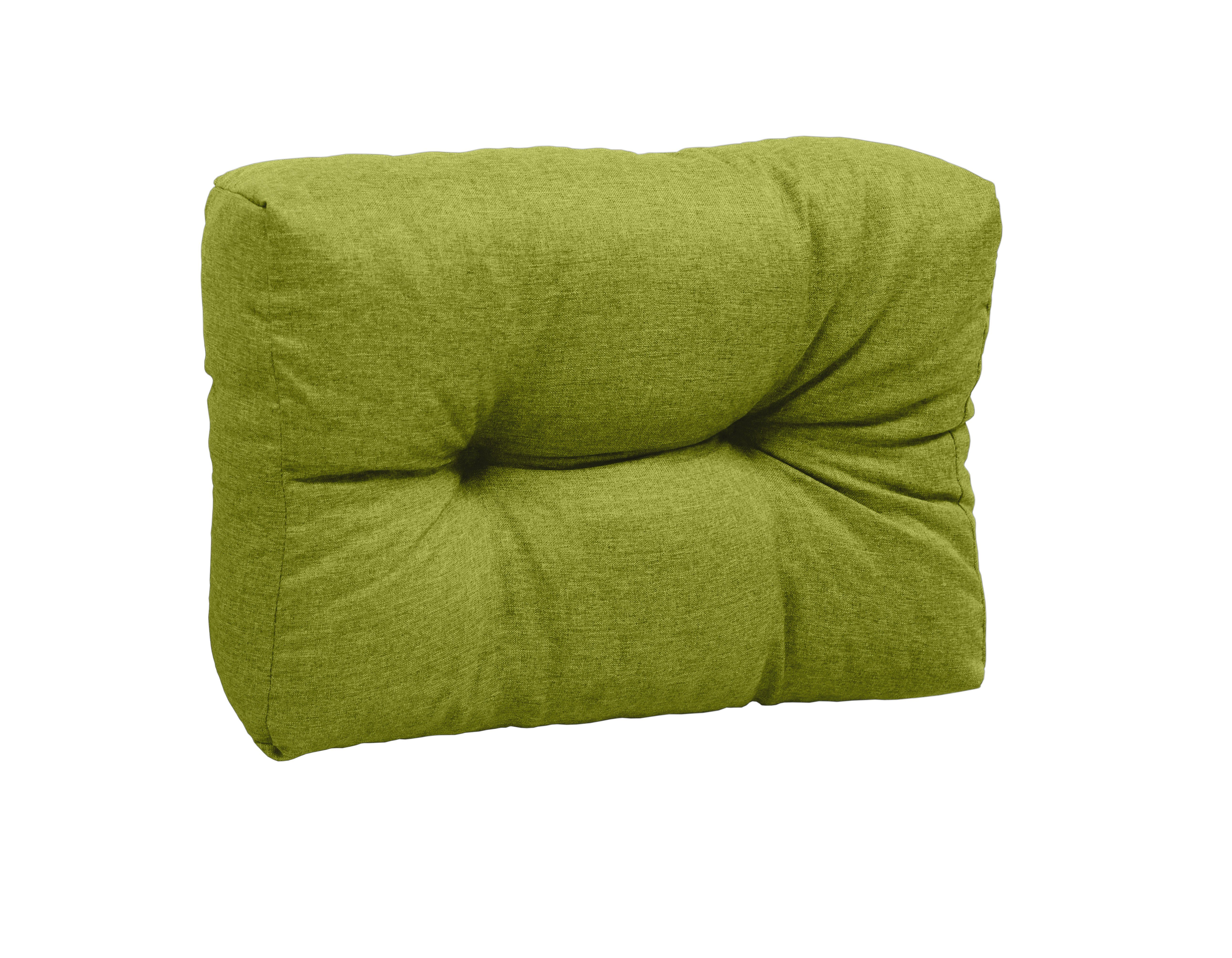 sunnypillow Rückenkissen Palettenkissen gesteppt Seitenkissen 60 x 40 x 15 cm, Grün