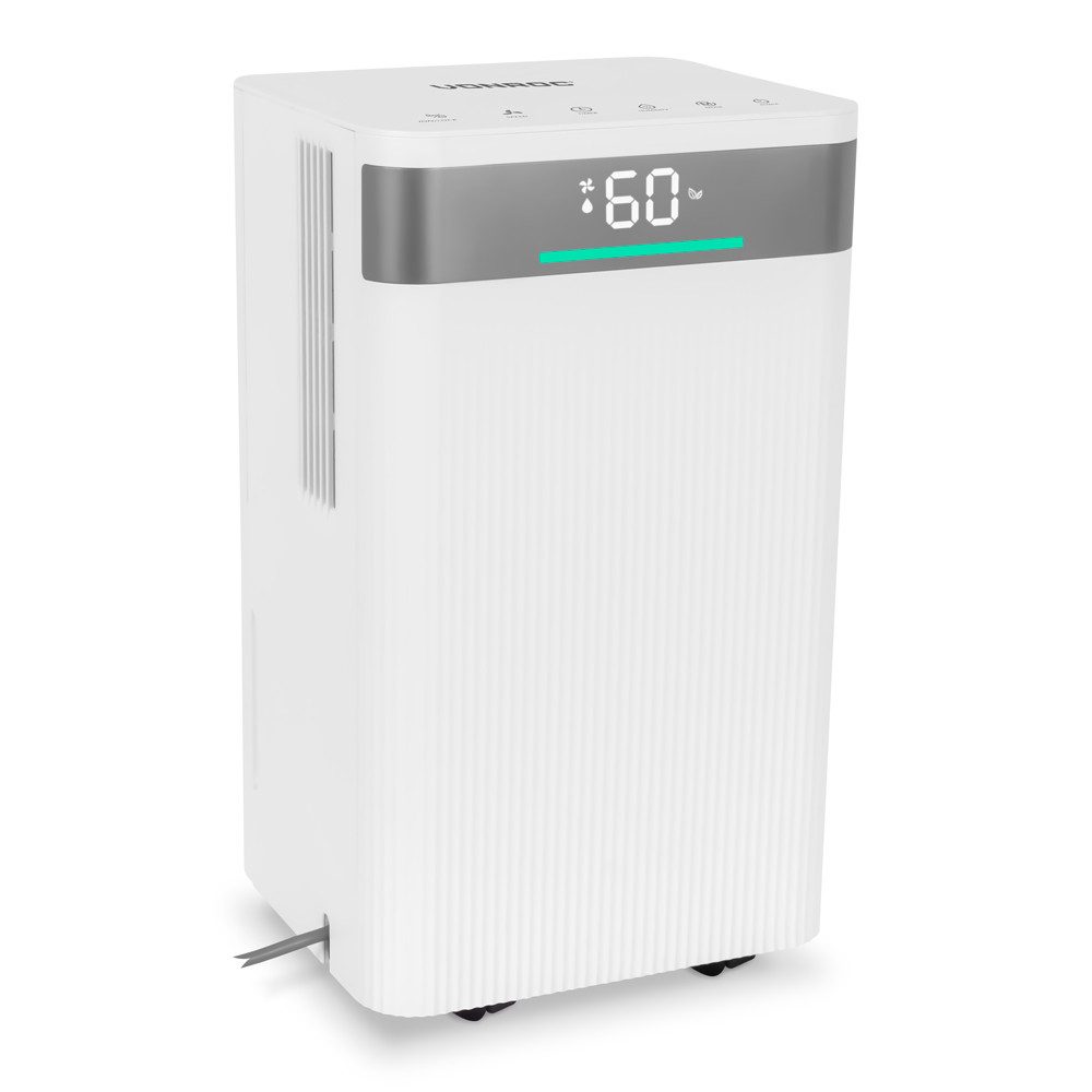 VONROC Luftentfeuchter Elektrisch mit WLAN & Ionisator – Leiser Raumentfeuchter, Entfeuchtung 12 l/Tag, Tank 2 l, – [für Räume bis 25m²] mit 2L Wassertank & App-Steuerung