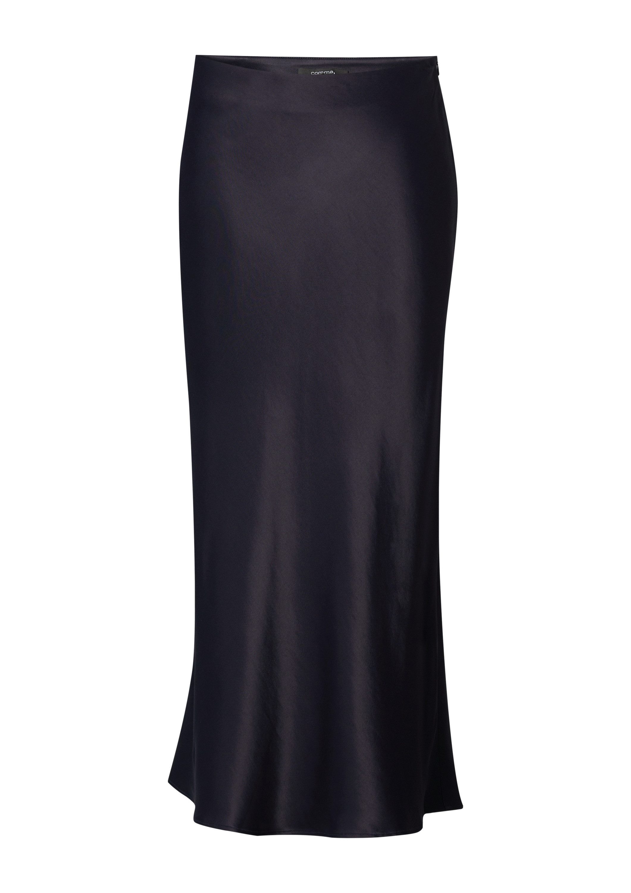 comma Midikleid Rock Midirock aus Satin