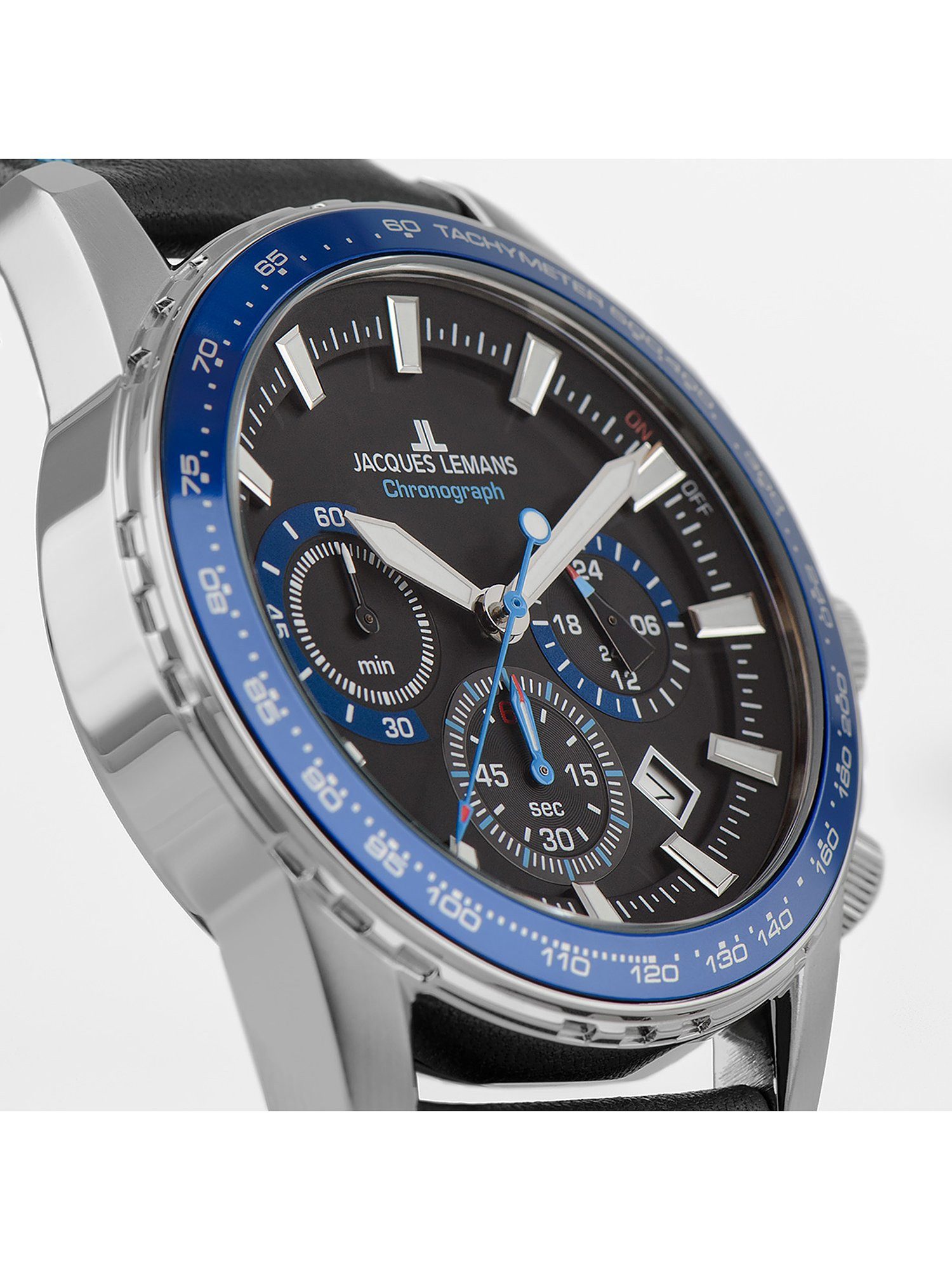 Jacques Lemans Chronograph Jacques Lemans Herren-Uhren Analog Quarz, Sportuhr