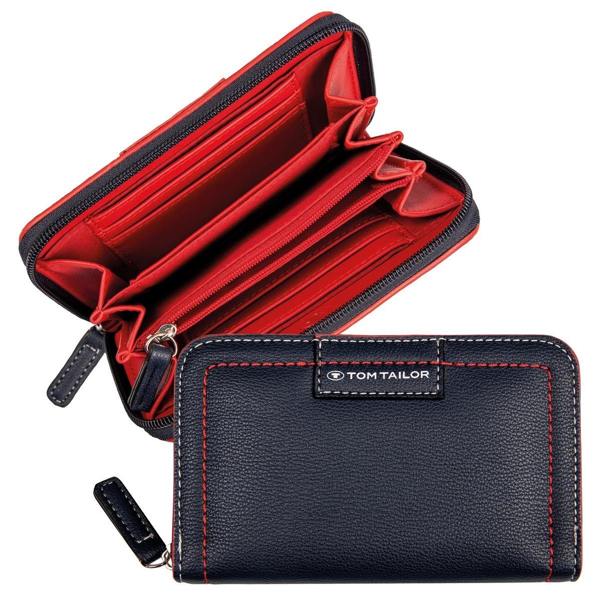 TOM TAILOR Geldbörse TOM TAILOR, ELA, Reißverschluss Geldbörse, Damen 16,5x10x3 53 BLUE