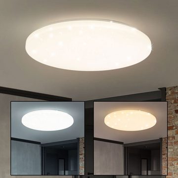 etc-shop LED Deckenleuchte, LED-Leuchtmittel fest verbaut, Warmweiß, Deckenlampe Deckenleuchte Wohnzimmerlampe Rundleuchte