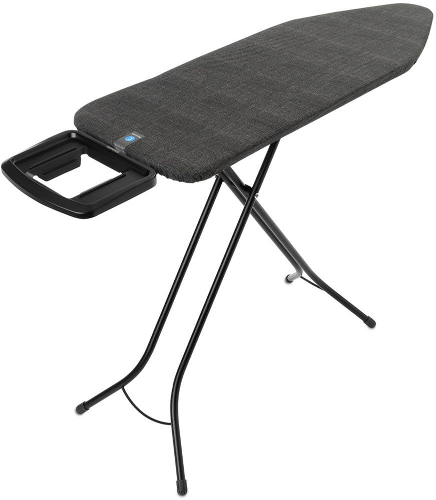 Brabantia Bügelbrett Bügeltisch C, 124 x 45 cm, Dst-Mulde Solide, Bügelfläche 124x45 cm, Fairtrade-zertifiziert