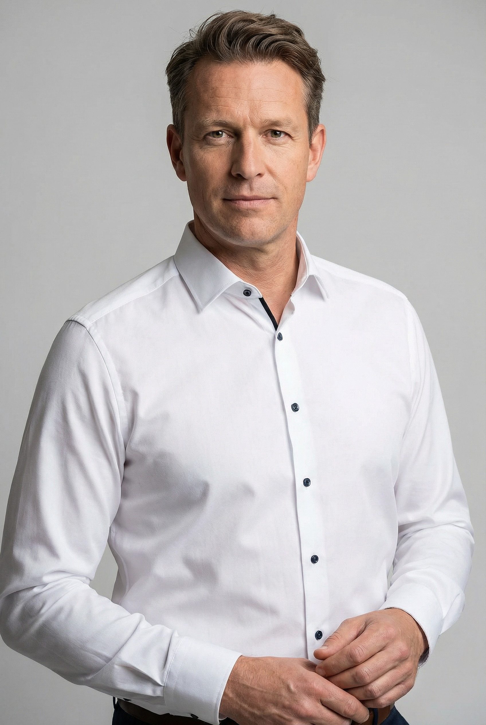 OLYMP Langarmhemd Luxor modern fit, Button-down-Kragen, Businesshemd