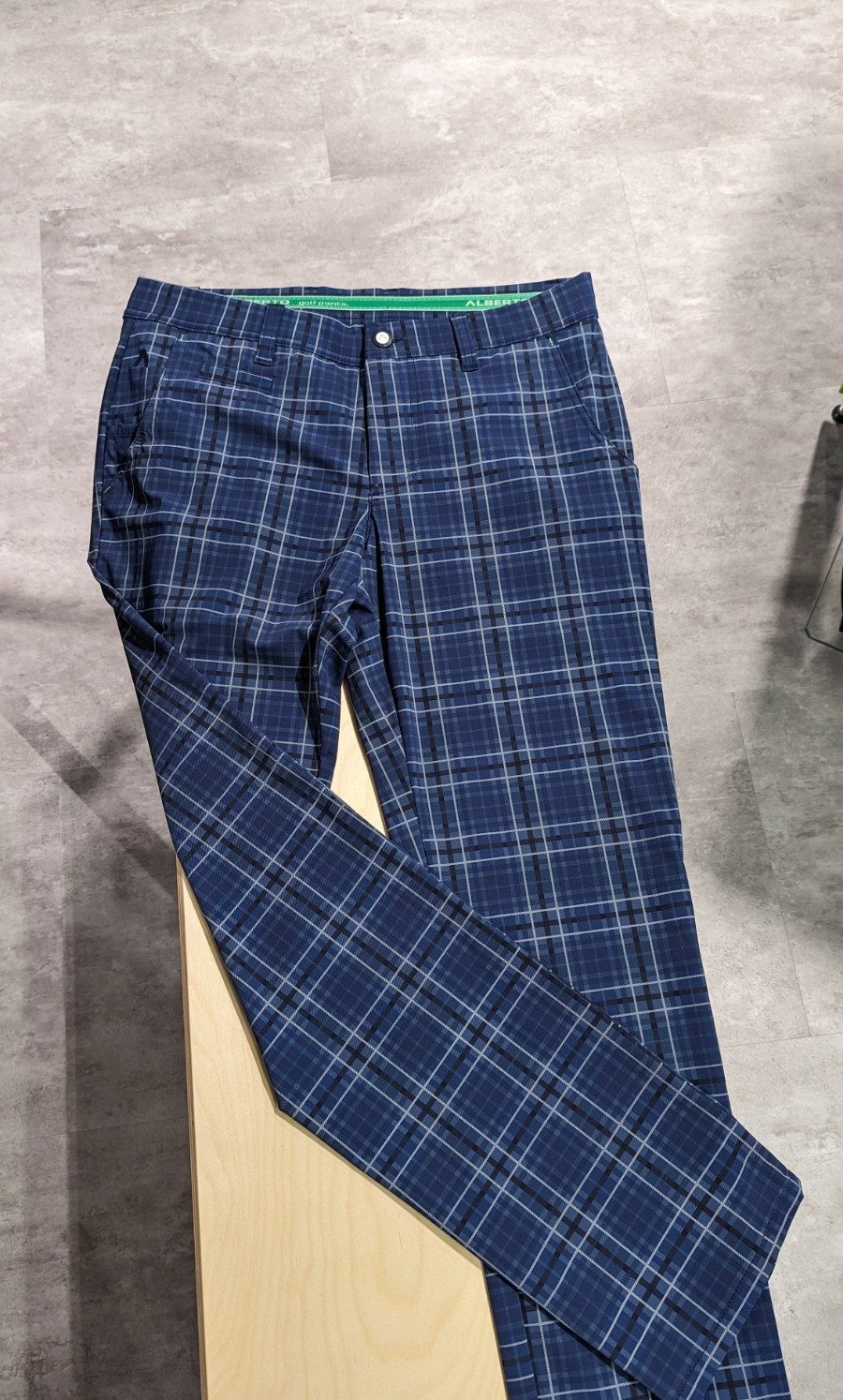 Alberto Golfhose Alberto Golf Hose Rookie Revolutional Check WR Navy Herren