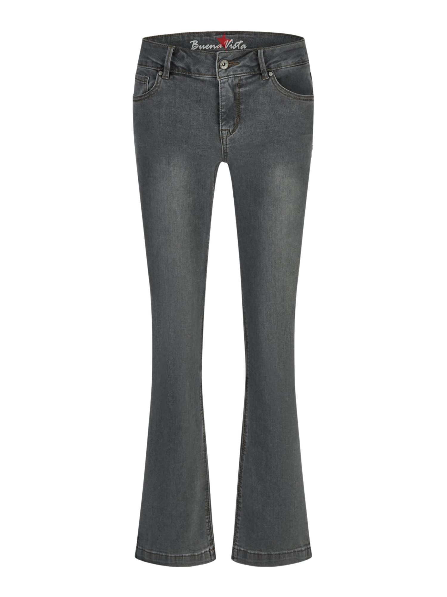 Buena Vista Stoffhose grau,Casual,Baumwolle,Unifarben,Bootcut,Mittel