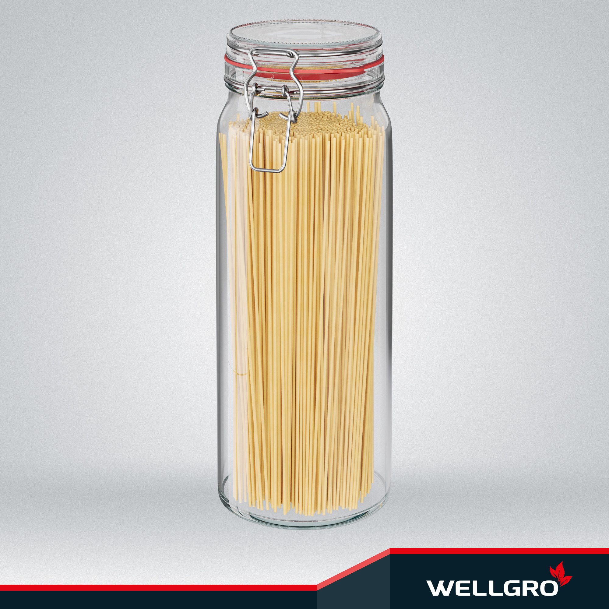 Wellgro Vorratsglas Einmachgläser mit Bügelverschluss rund, Fermentierglas, (2-tlg) – Bild 3 von 5