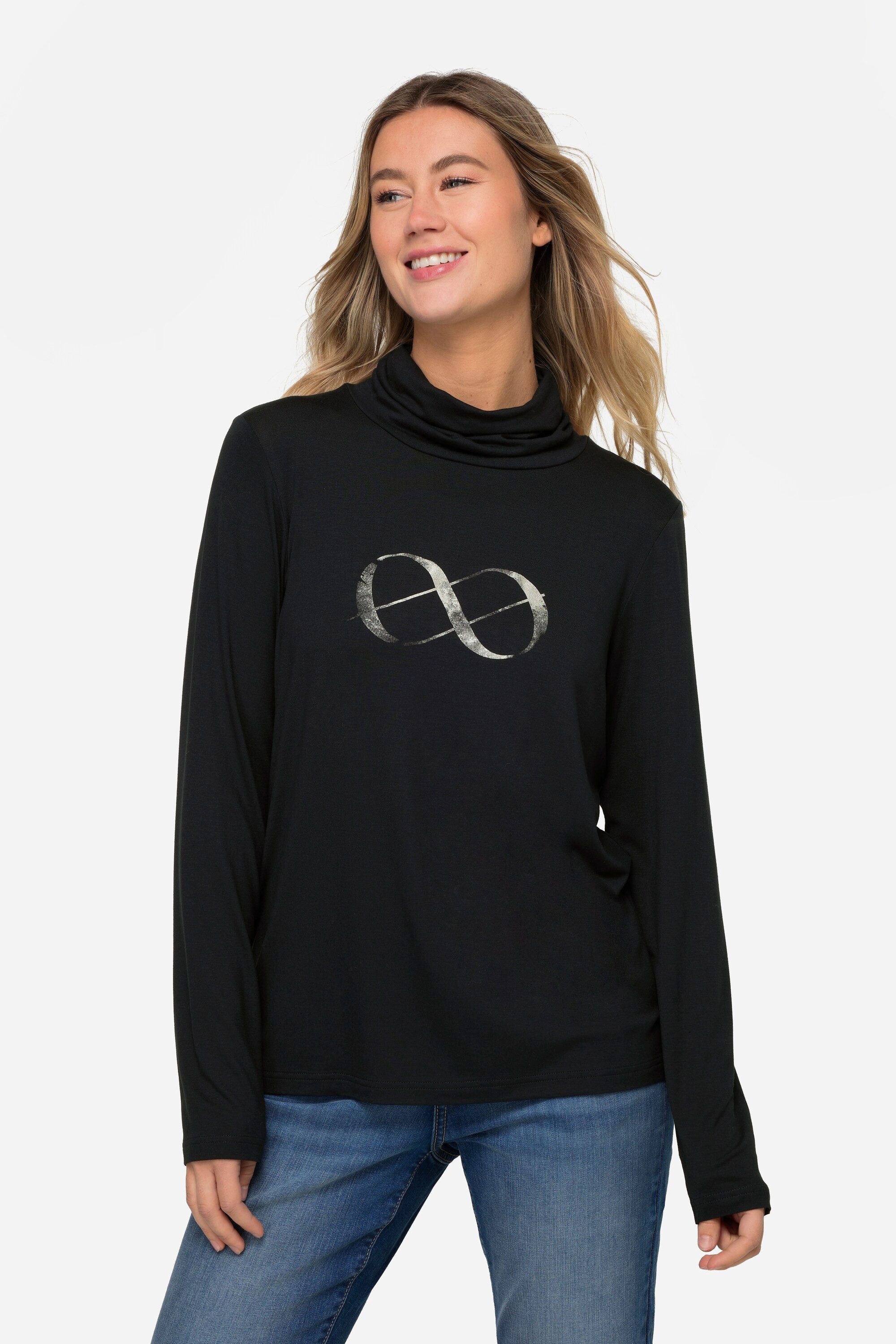 Laurasøn Longsleeve T-Shirt Rollkragen Laurasøn Logoprint günstig online kaufen