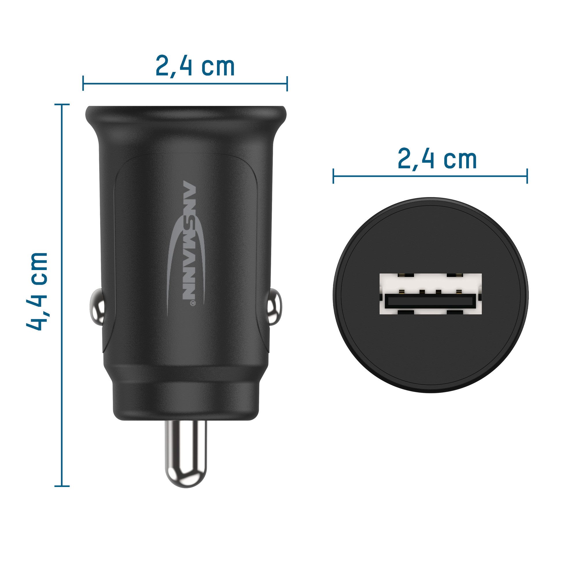 ANSMANN AG In-Car-Charger - USB-Kfz Ladegerät 5W für Smartphone, Tablet, etc. USB-Ladegerät