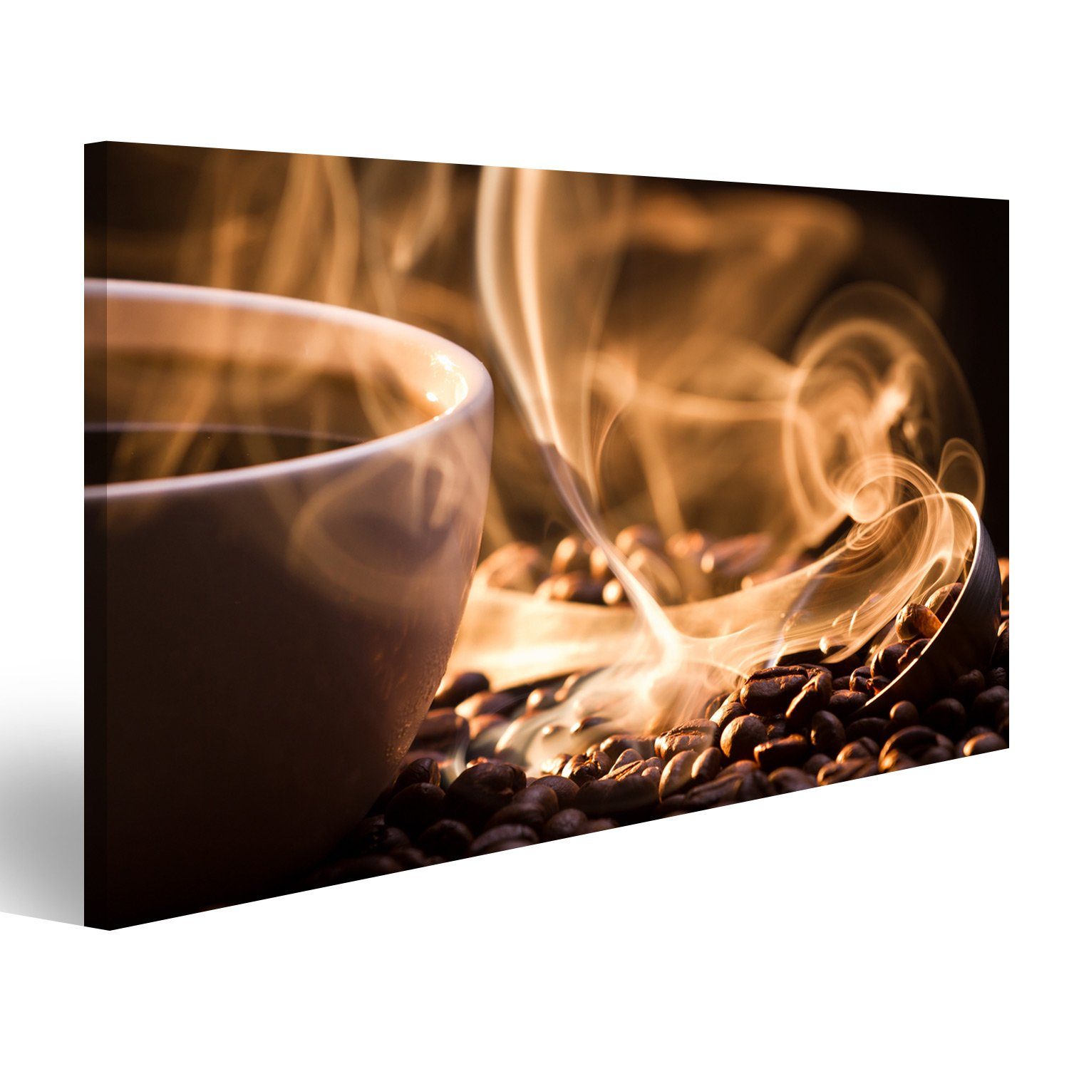 islandburner Leinwandbild Bild auf Leinwand Seltsame Goldenen Rauch Wegzunehmen Kaffee Samen Wa