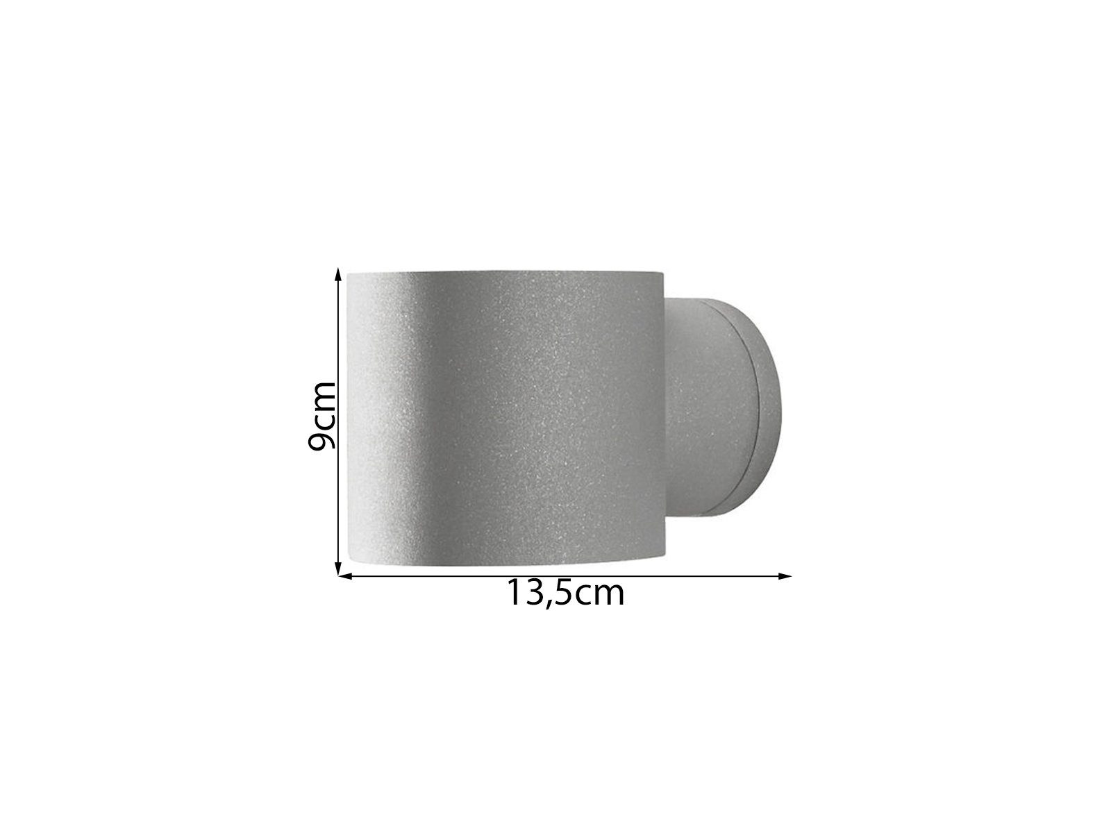 KONSTSMIDE LED Außen-Wandleuchte, LED wechselbar, warmweiß, kleine Fassadenbeleuchtung & Hausbeleuchtung Wandspot rund, Höhe 9cm