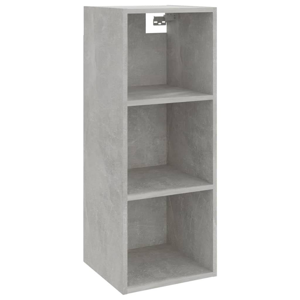 vidaXL Regal Wandschrank 1-tlg. Holzwerkstoff, 34,5x32,5x90 Betongrau cm