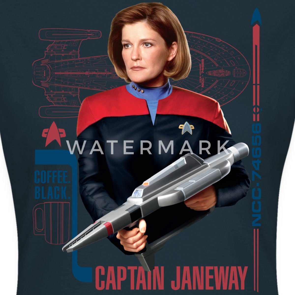 Spreadshirt T-Shirt Star Trek Voyager Captain günstig online kaufen