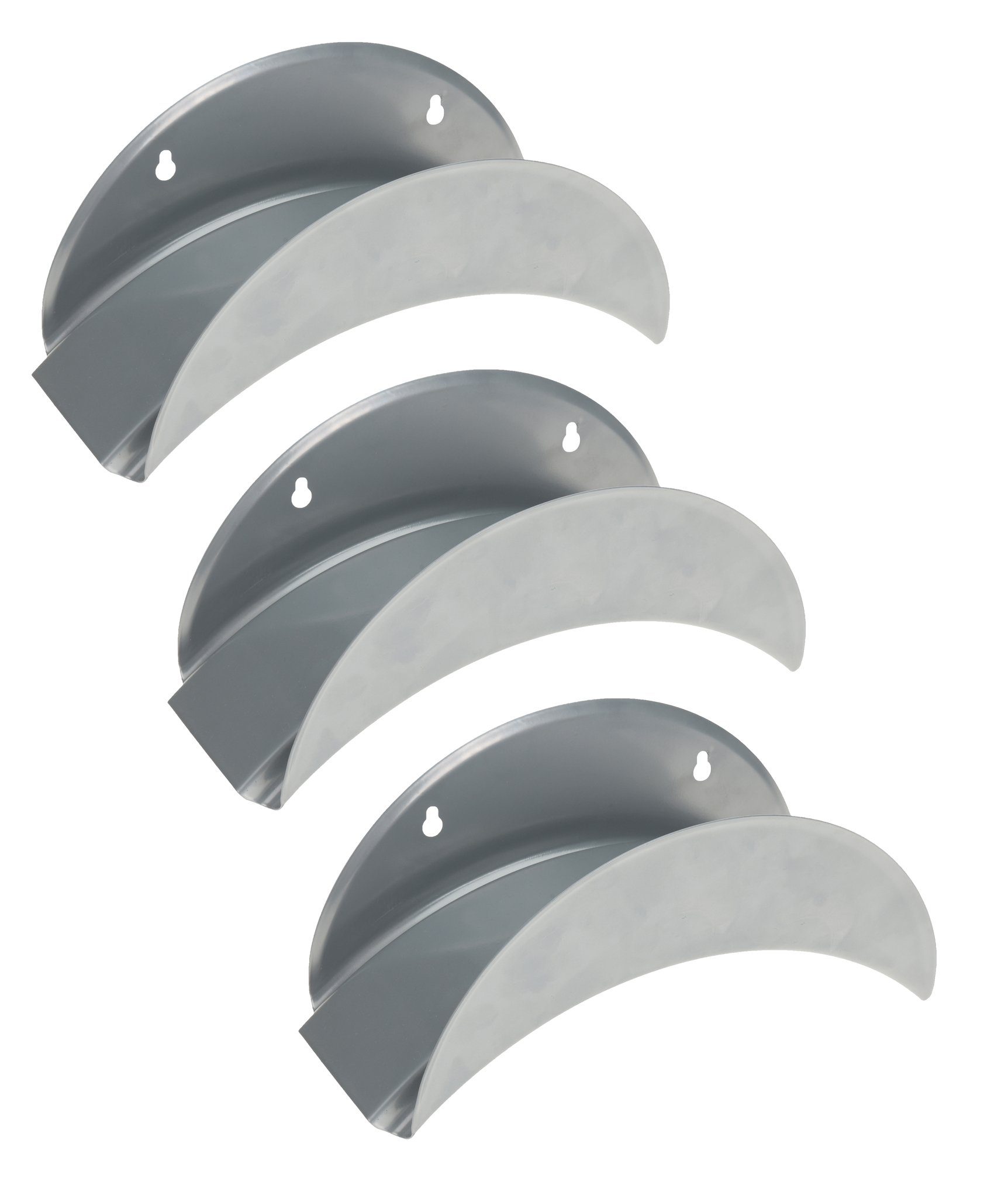 BigDean Держатель шлангаung Gartenschlauchhalter aus Metall 29x13 cm - Schlauchlänge bis 25m, (bis 0 Zoll, Packung, 3-tlg., 3 stk, Inklusive Montagematerial, Wetterfest Verzinkt, Drinnen & Draußen)