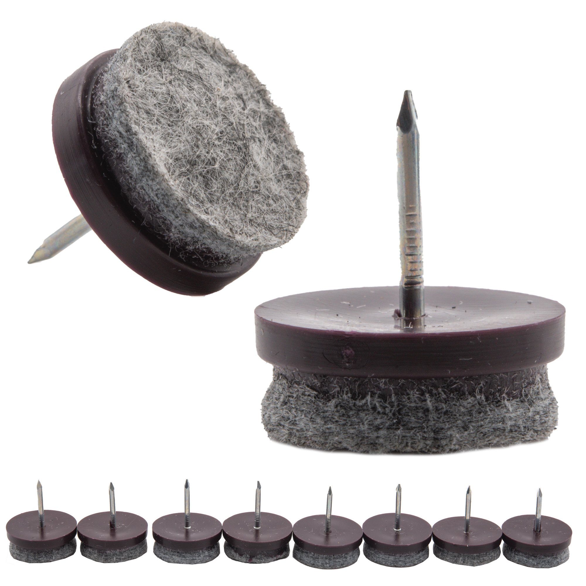 BENSON Мебліfuß 8x Мебліgleiter Повстяні планери Nagel 24mm Stuhl Tisch, (8-St), Untersetzer, Füße, Anti Kratzer