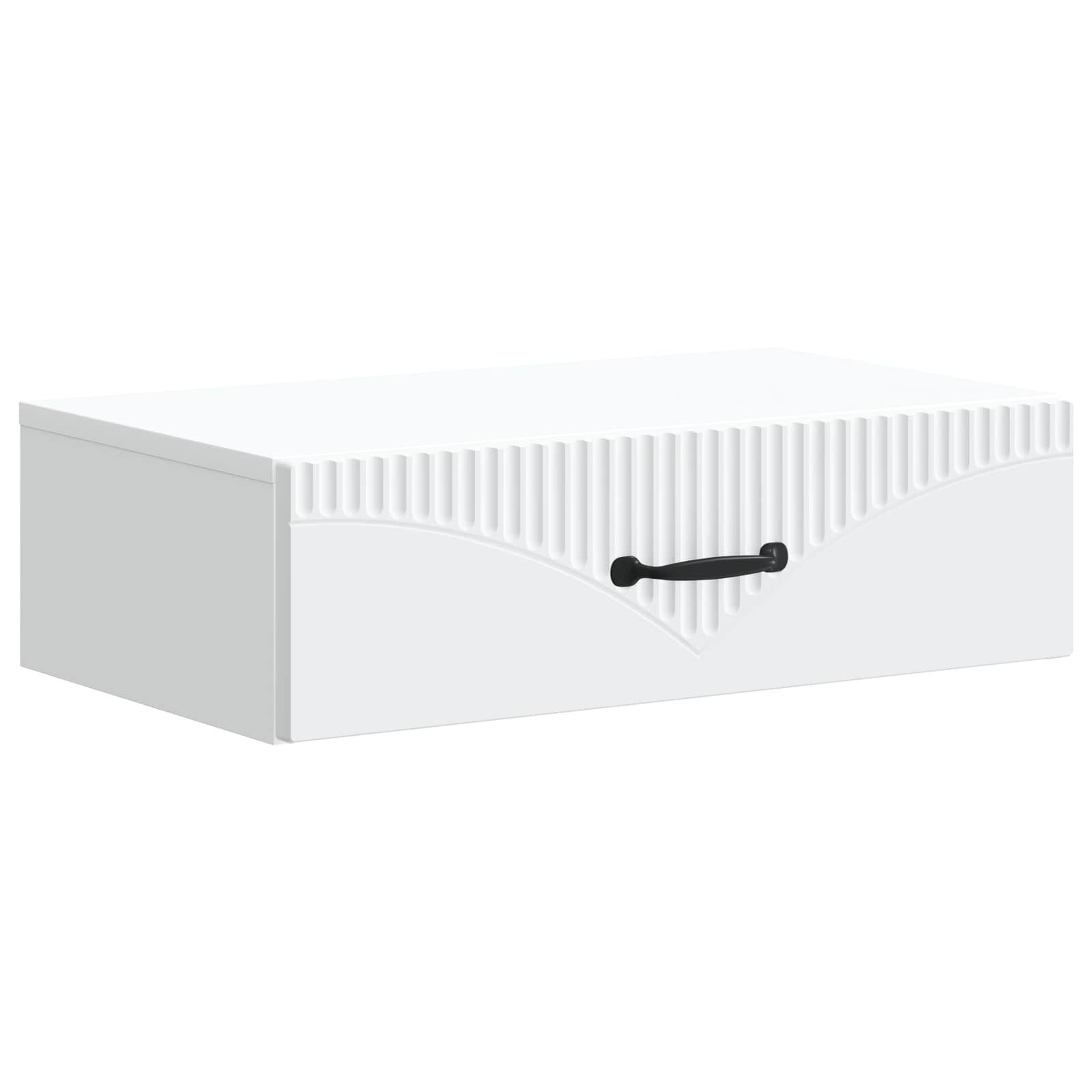 vidaXL Wandregal 59 x 34,5 x 17 cm Schweberegal mit Schublade Hängeregal Schubladenrega