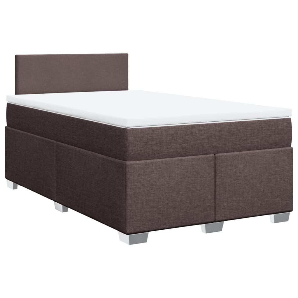 vidaXL Bett Boxspringbett mit Matratze Dunkelbraun günstig online kaufen