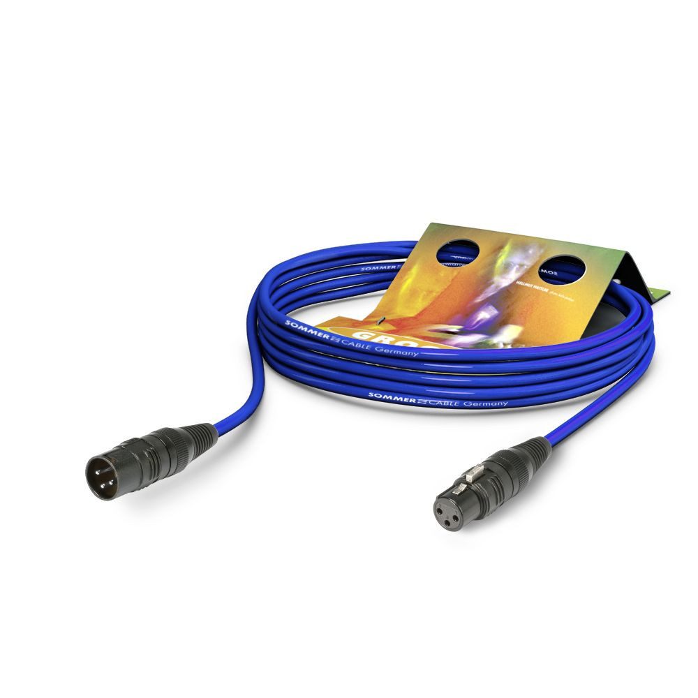 Thumbnail - Sommer Cable SOMMER CABLE DMX Kabel XLR 3pol 5m bl Hicon Lampen-Verbindungskabel, (500 cm)