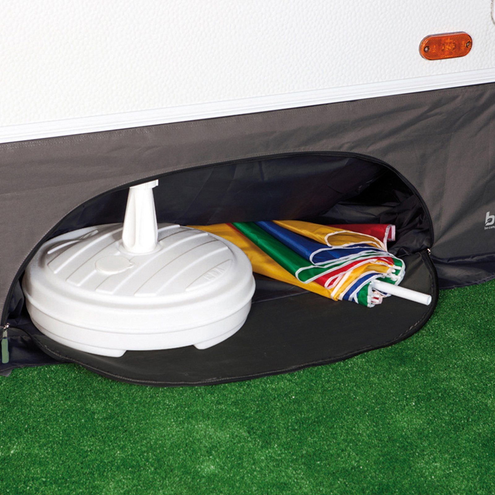 Bo-Camp Hängeregal Bodenschürze Wohnwagenschürze Hänge, Schrank Rad Sonnen günstig online kaufen