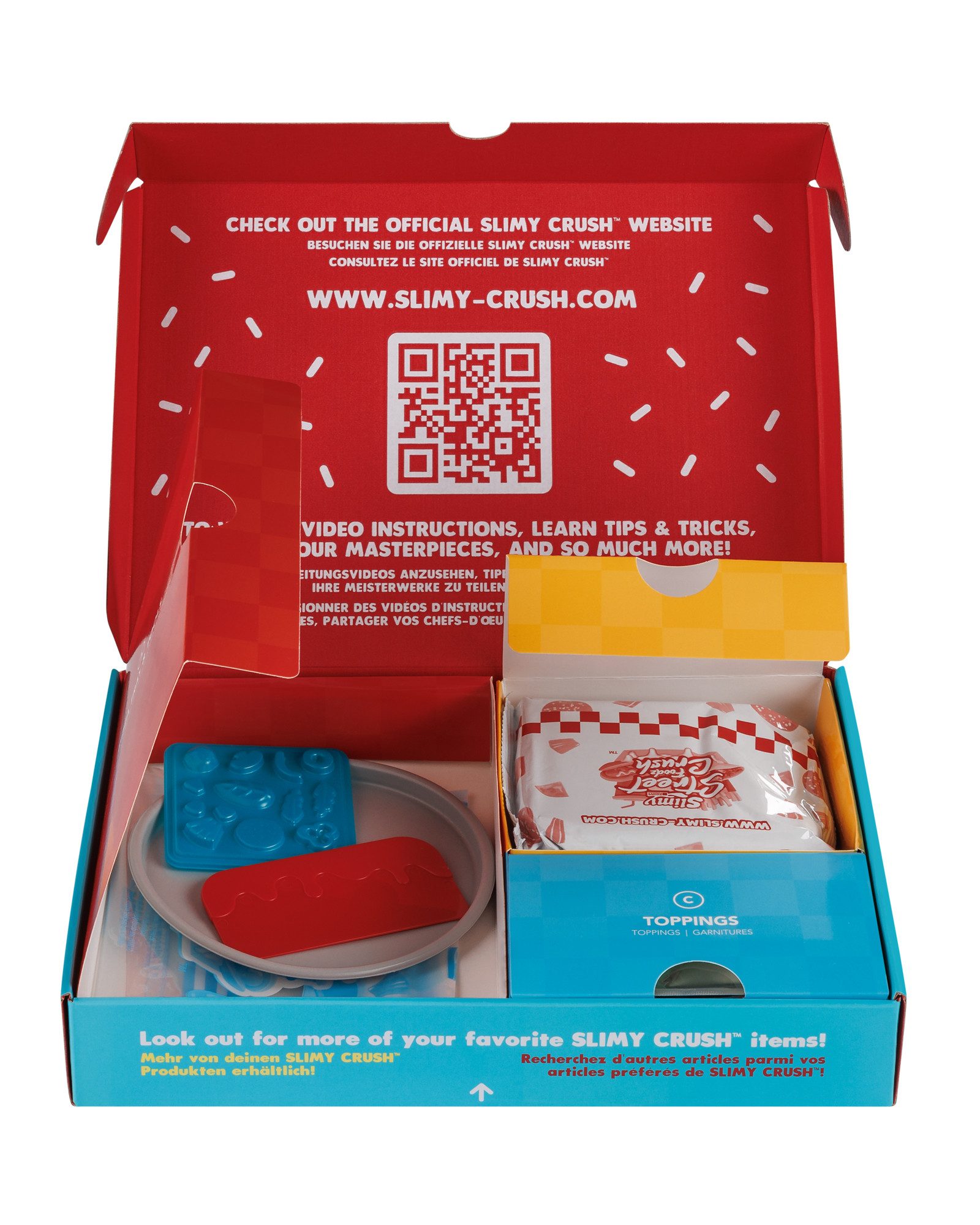 Slimy® Knetform-Set Street Food Crush - Pizzarino (1-tlg), Slime und Knete Kreativ-Set zum selber Mischen, Formen und Dekorieren