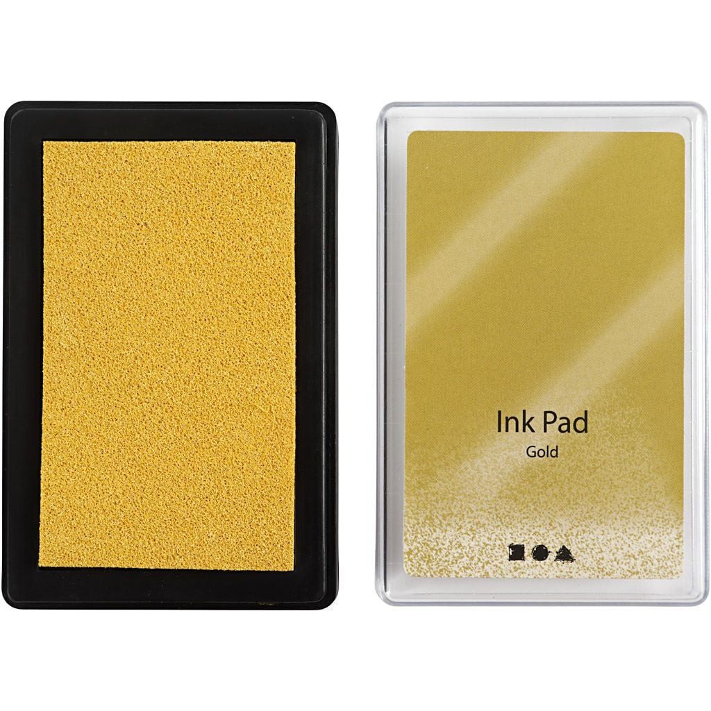 creativ company Stempel Creativ Company Stempelkissen, H 2 cm, Größe 9x6 cm, Gold, 1 Stk