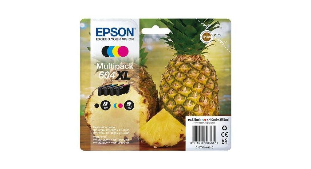 Epson Epson 604XL Ananas Druckerpatronen 4er Multipack Tintenpatrone