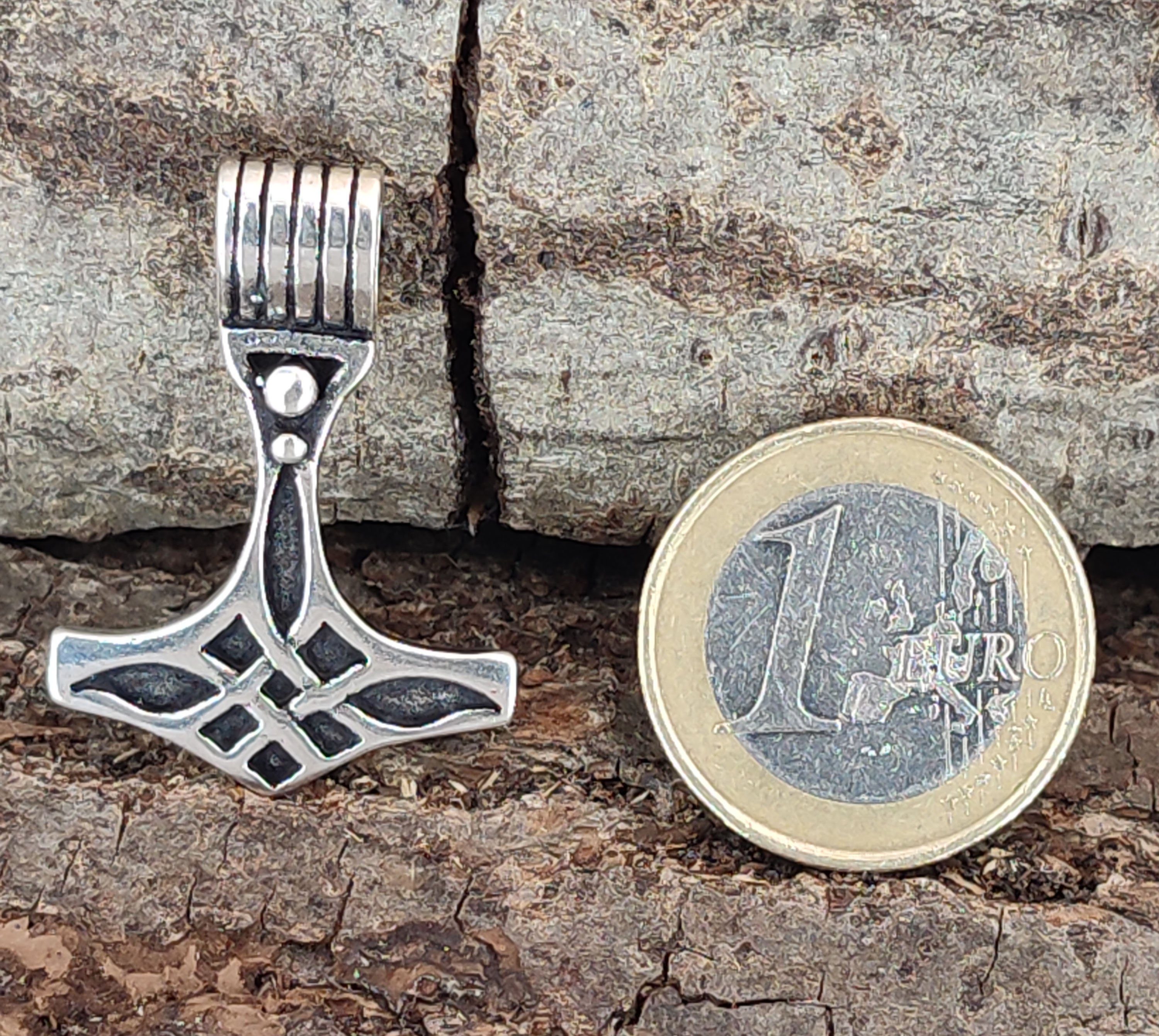 Silber Mjölnir Kiss Thor Kettenanhänger Hammer Anhänger Thors 925 Leather of Thorshammer